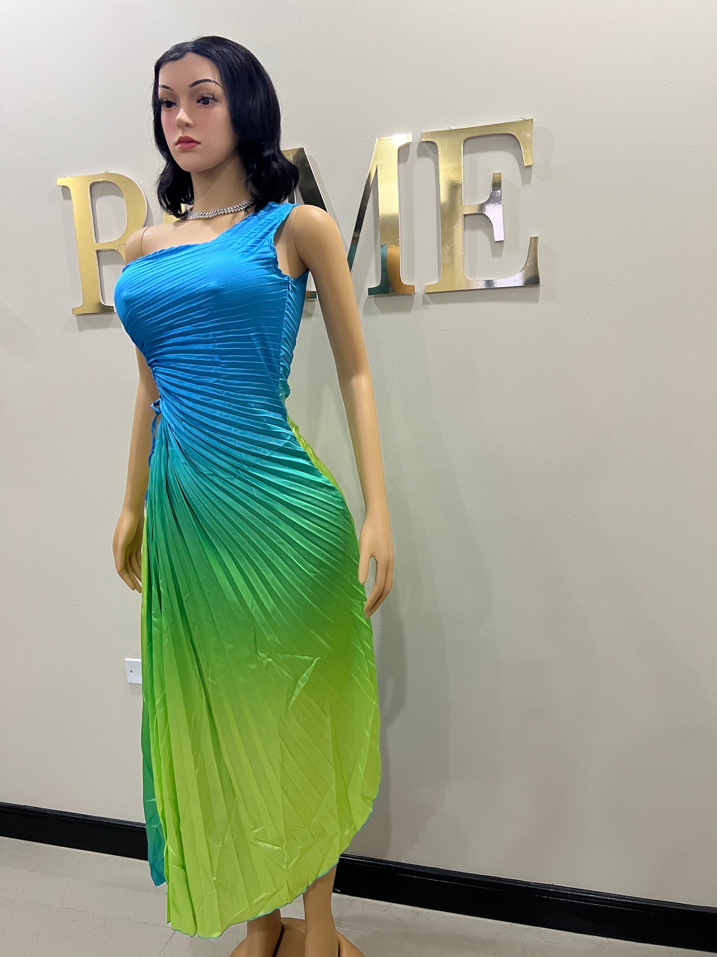 Carli Dress (Blue - green)