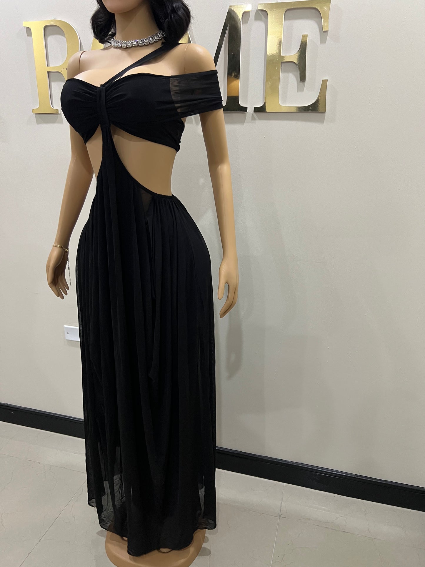 Ruby Mesh Dress (Black)