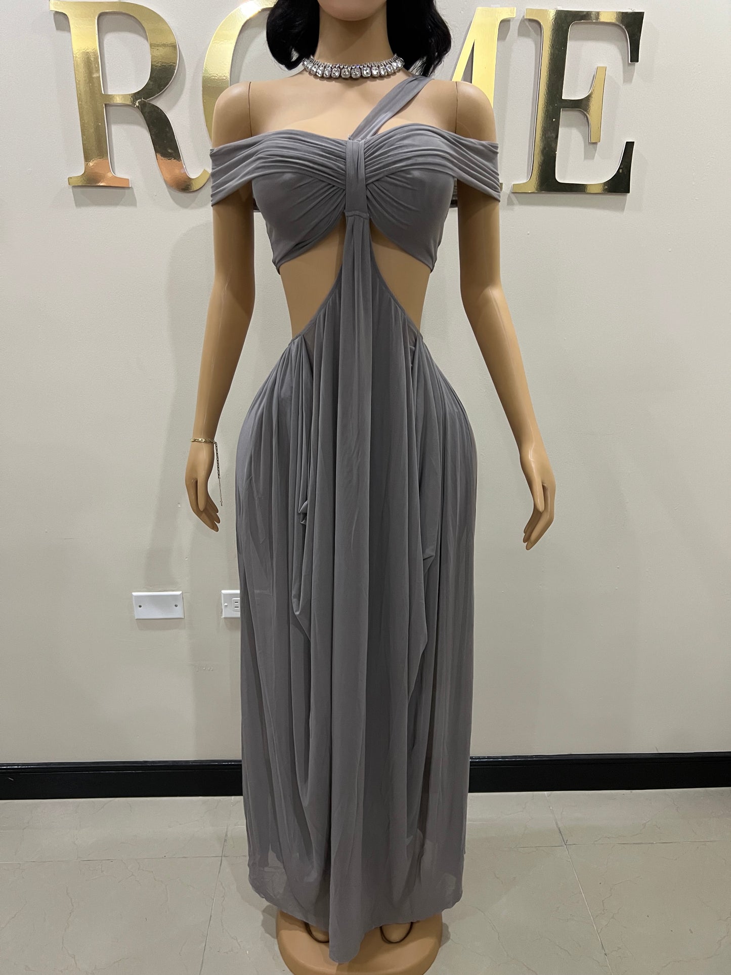 Ruby Mesh Dress (Grey)
