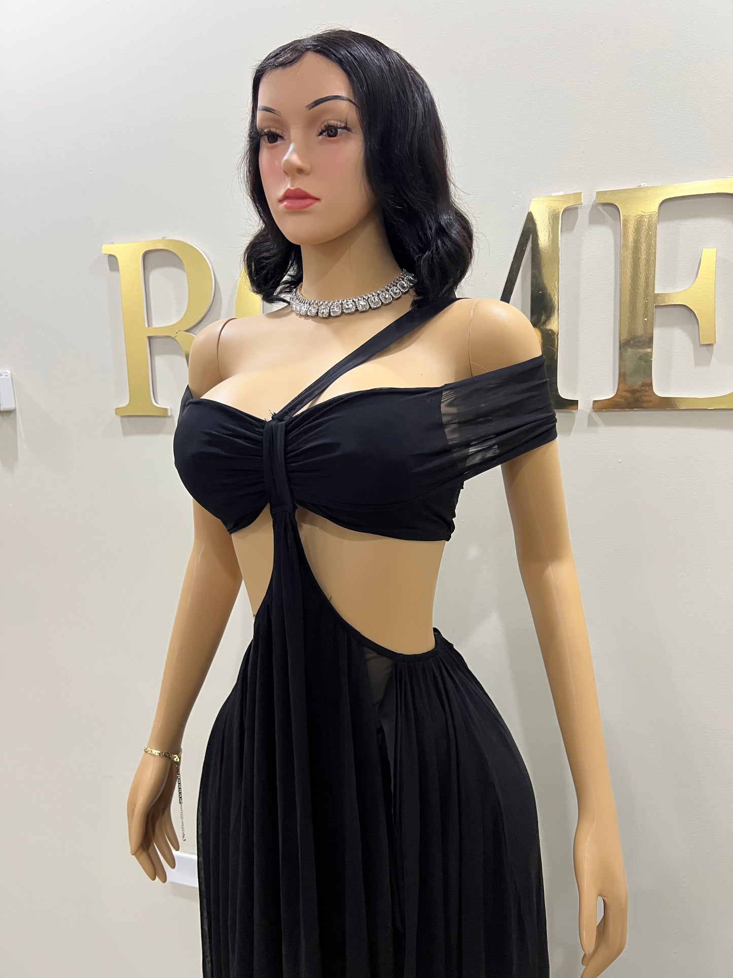 Ruby Mesh Dress (Black)