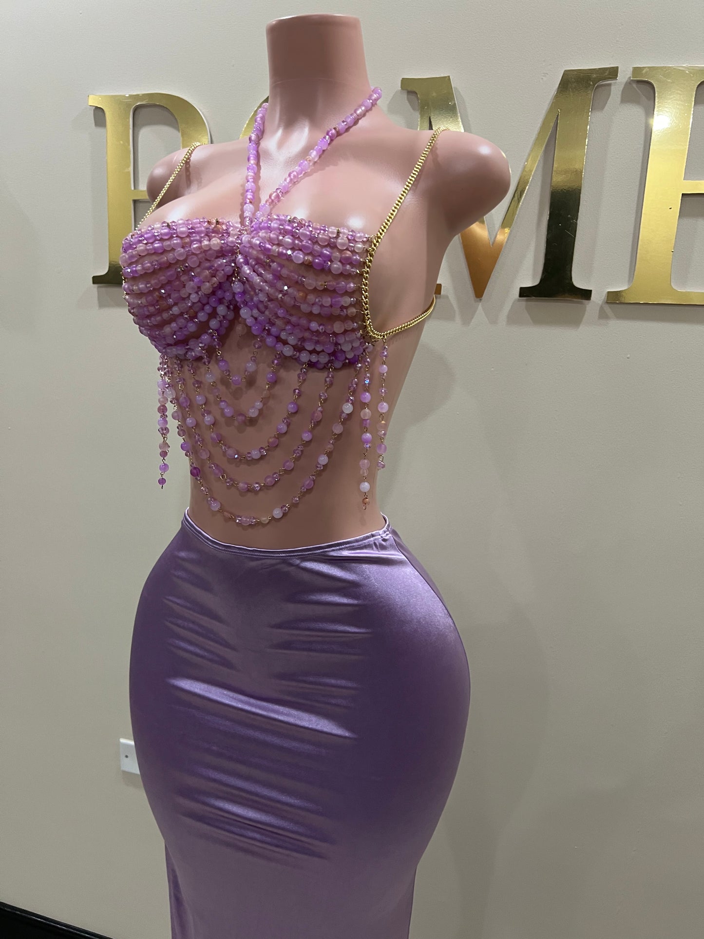 Priya Beaded Top Only (Purple)
