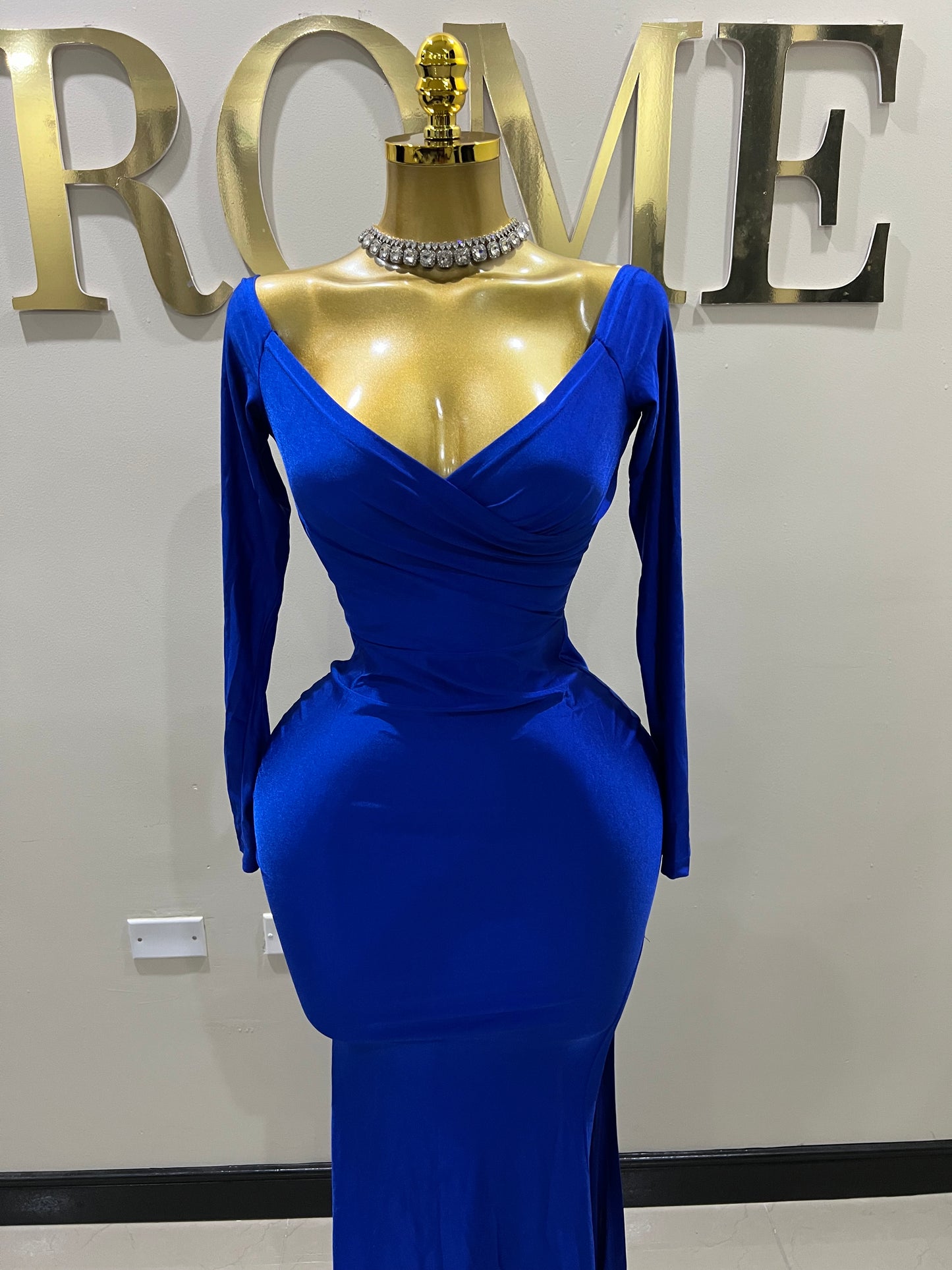 Kerry Long Sleeve Dress (Blue)