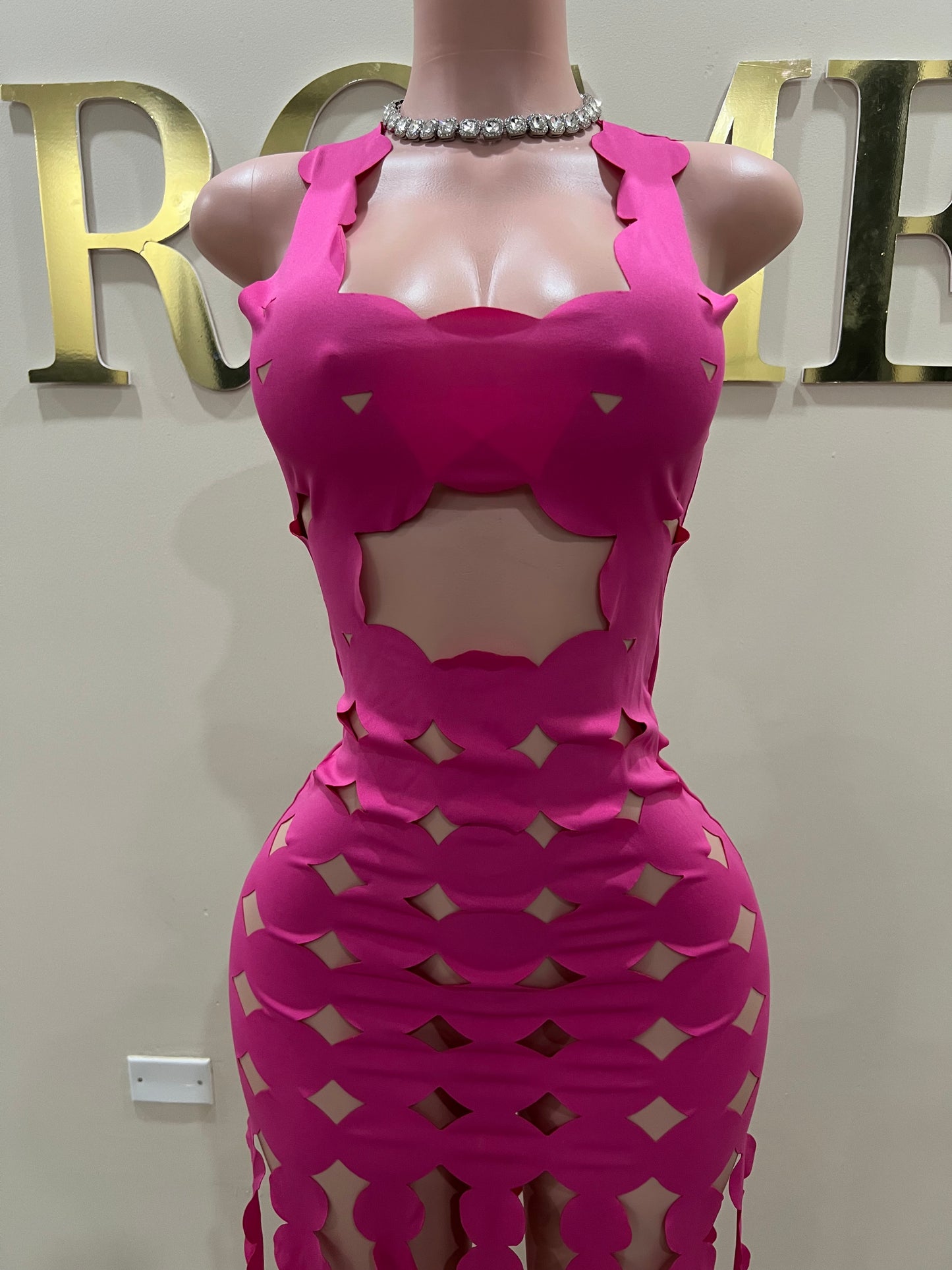 Tracy Cut Out Dress (Pink)