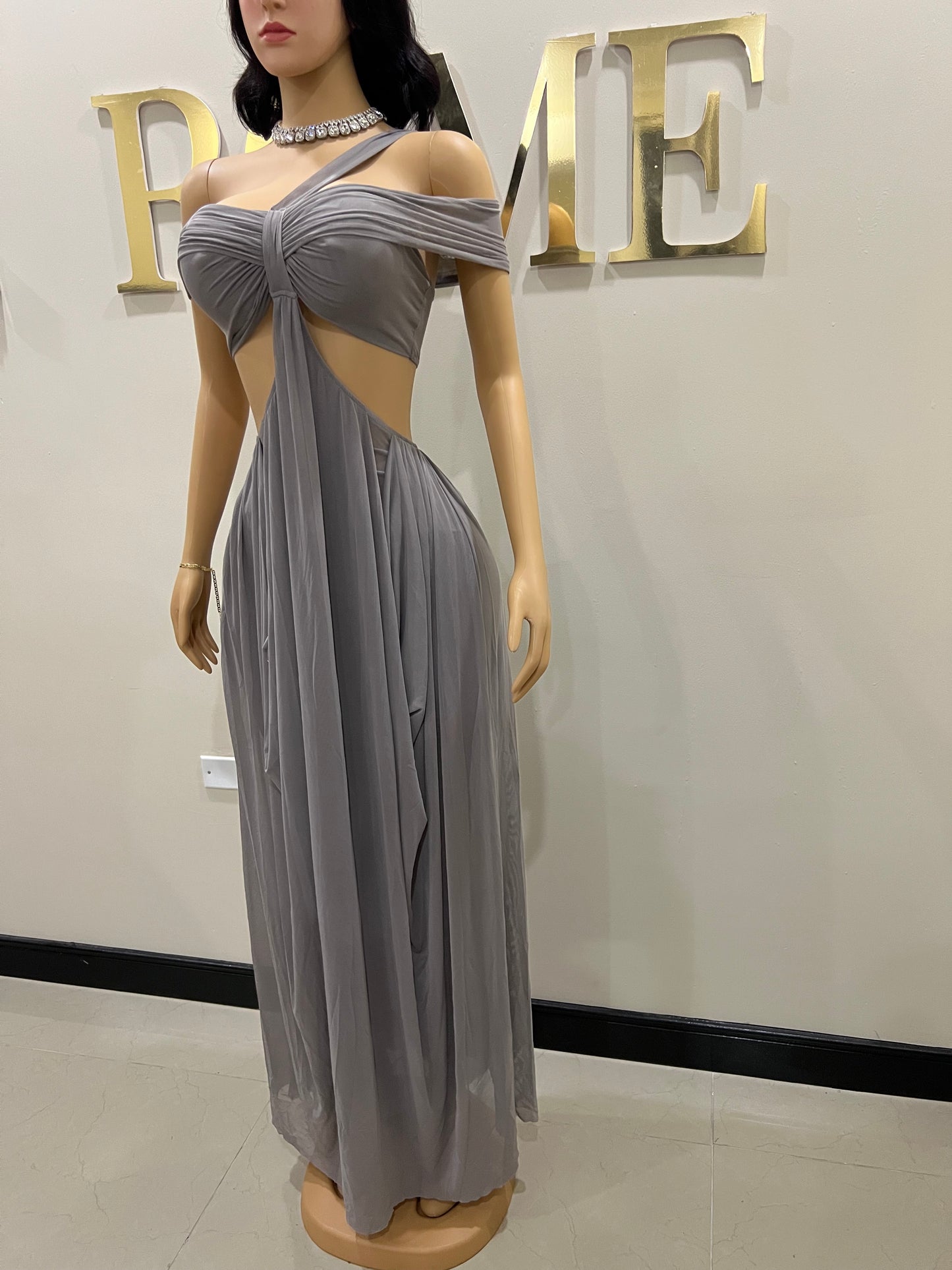 Ruby Mesh Dress (Grey)