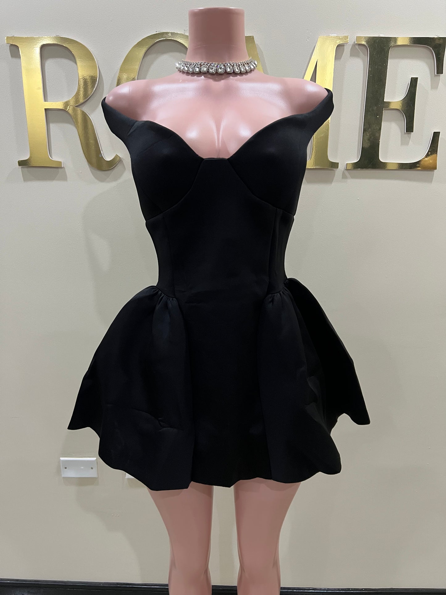 Francesca Diana Dress (Black)