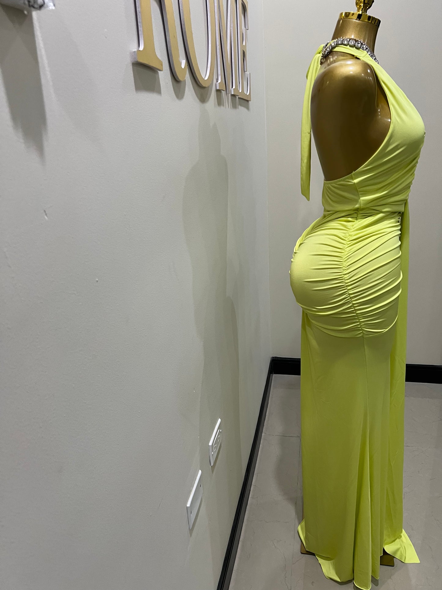 Chinelle Nara Halter Dress (Green)