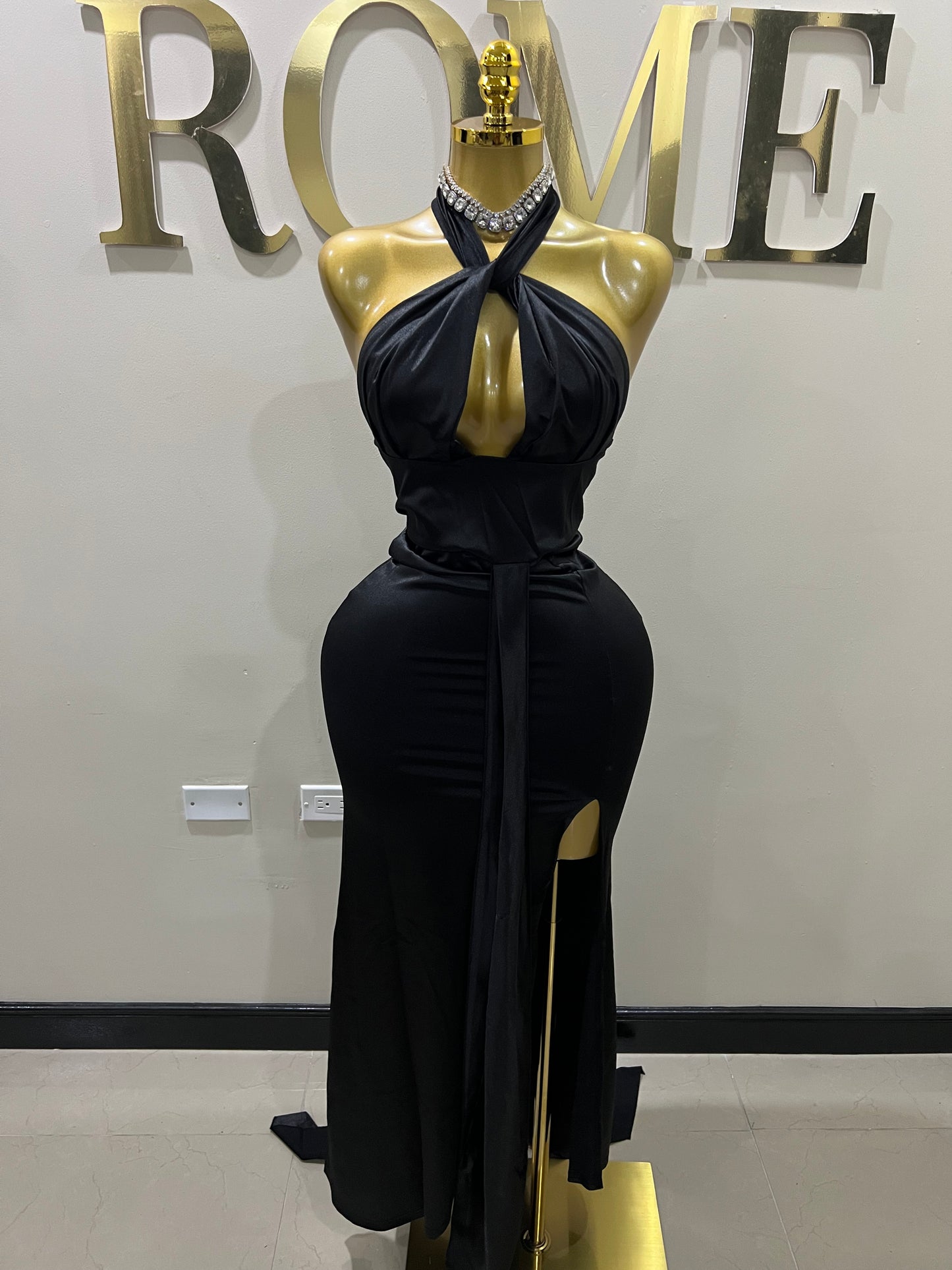 Alba 2 Pcs Dress (Black)