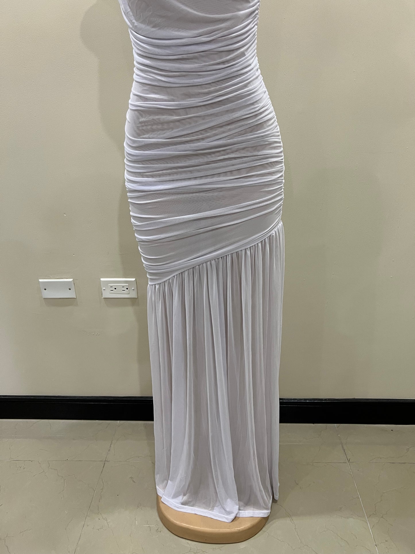 Michelle Mesh Dress (White)