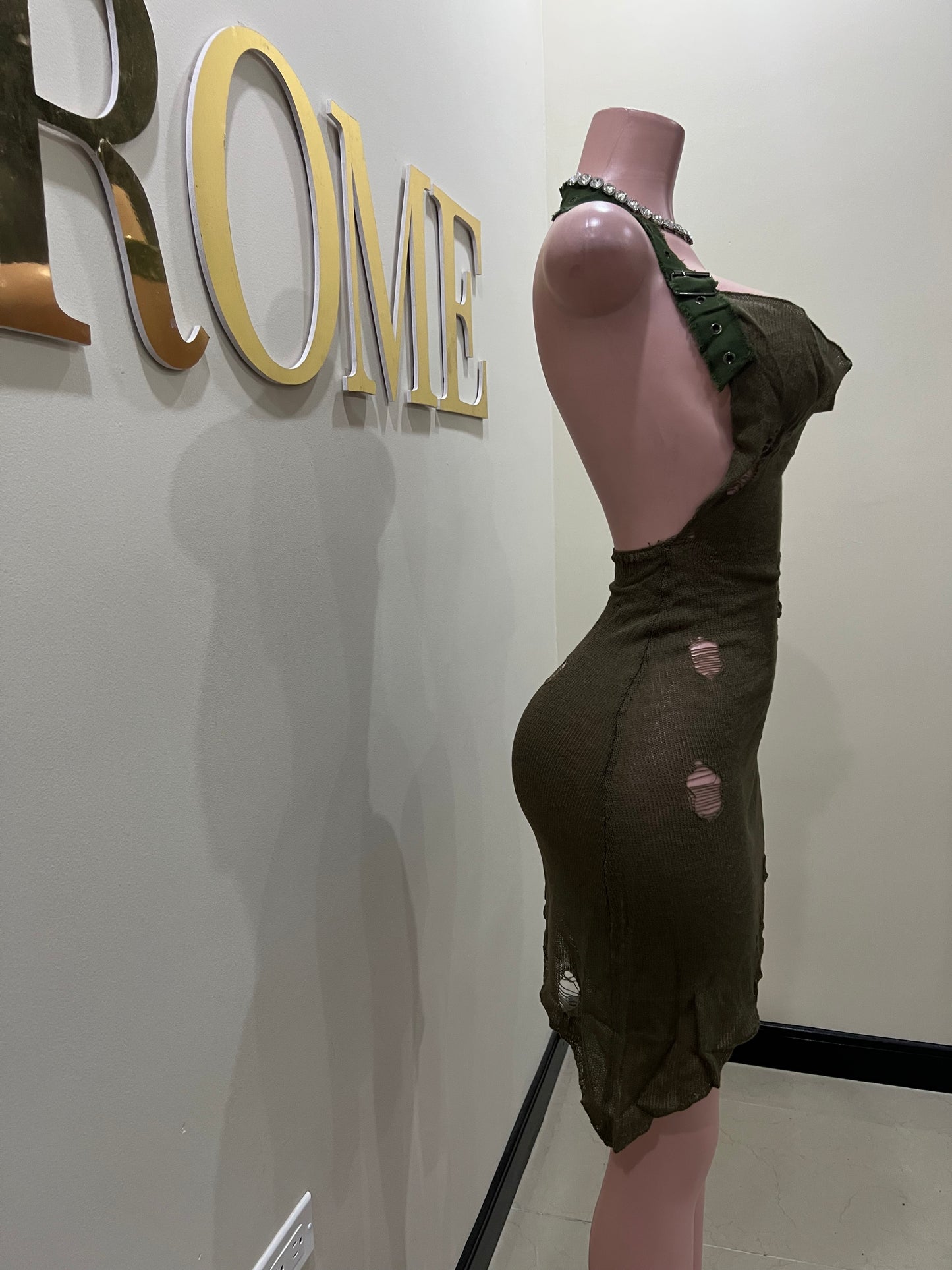 Zuri Army Dress (Green)