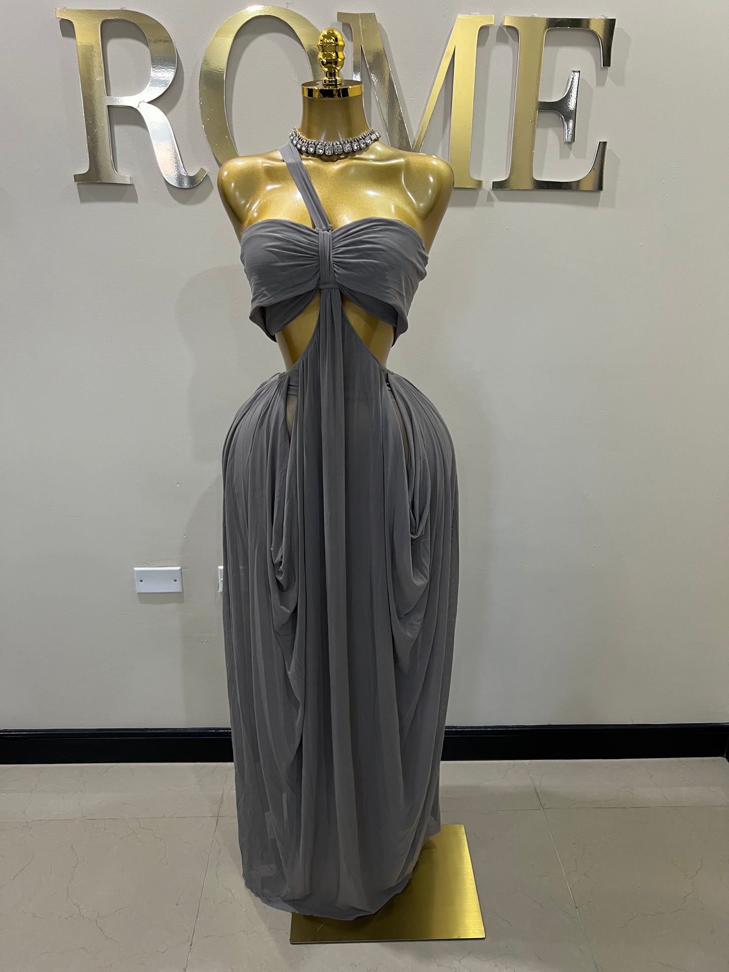 Ruby Mesh Dress (Grey)