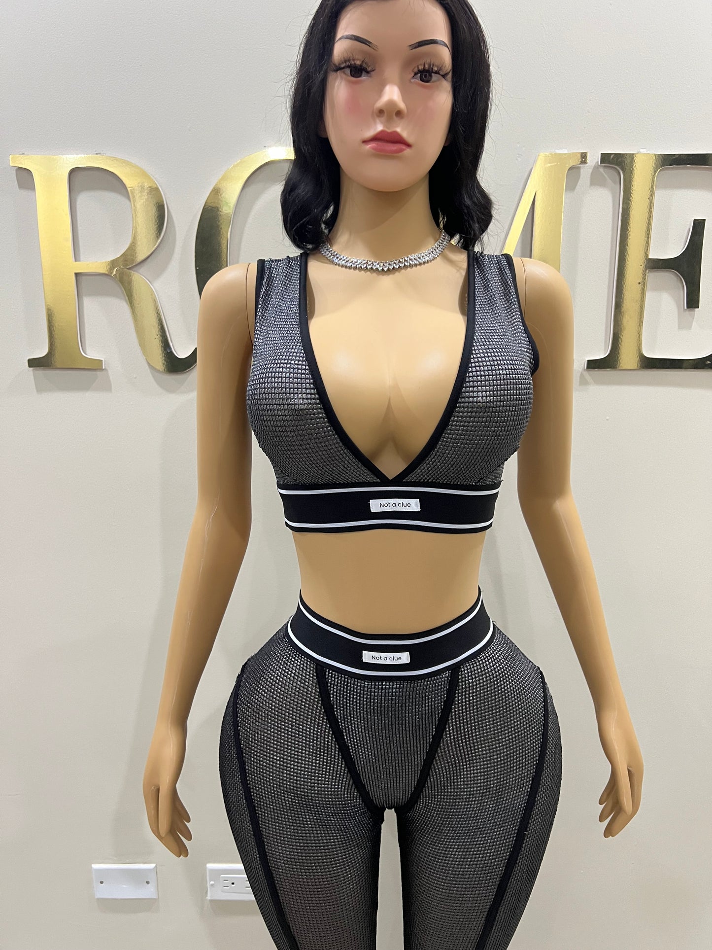 Tami 2 Pcs Tights Set (Silver)