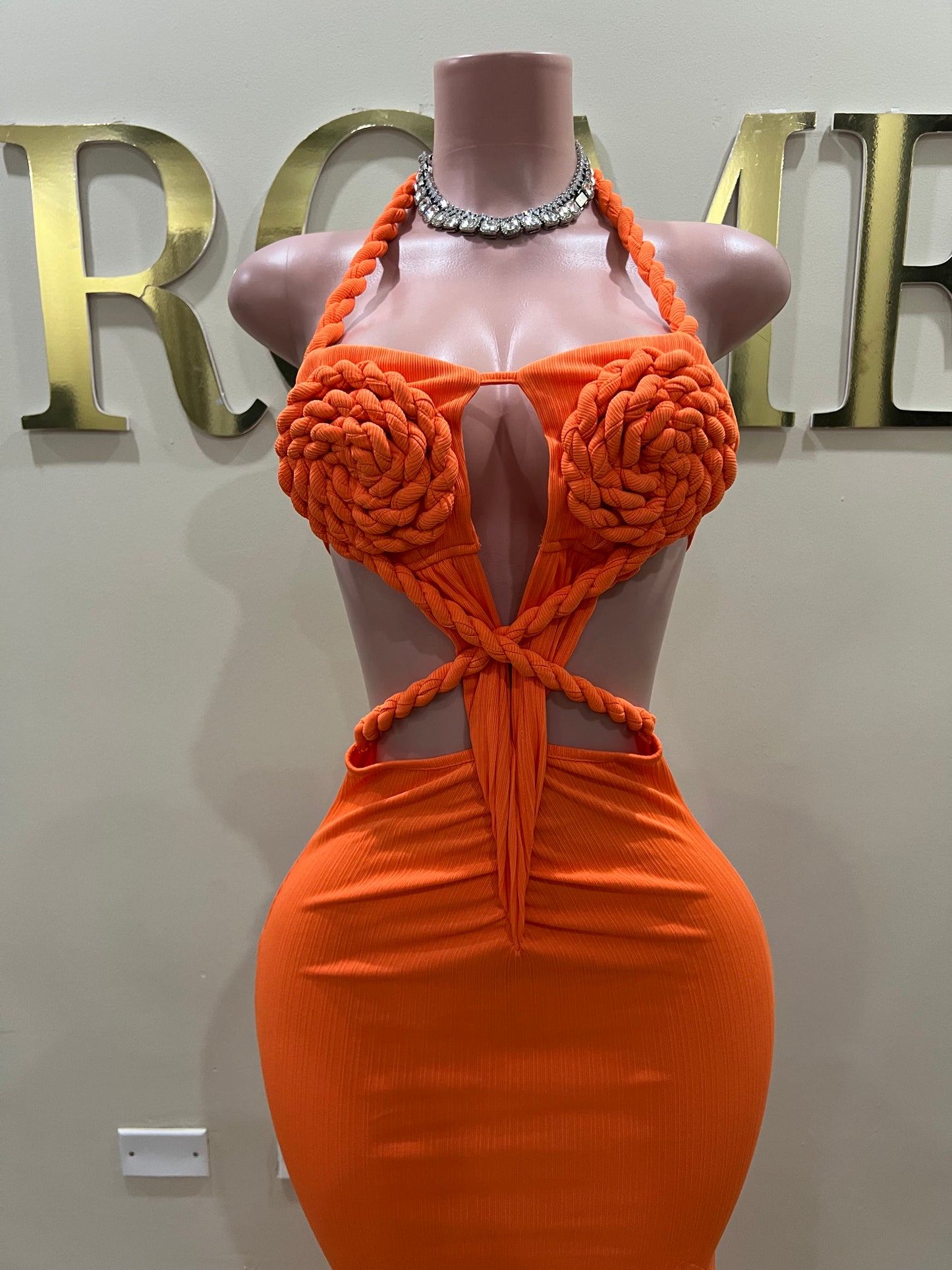 Athena Rope Dress (Orange)