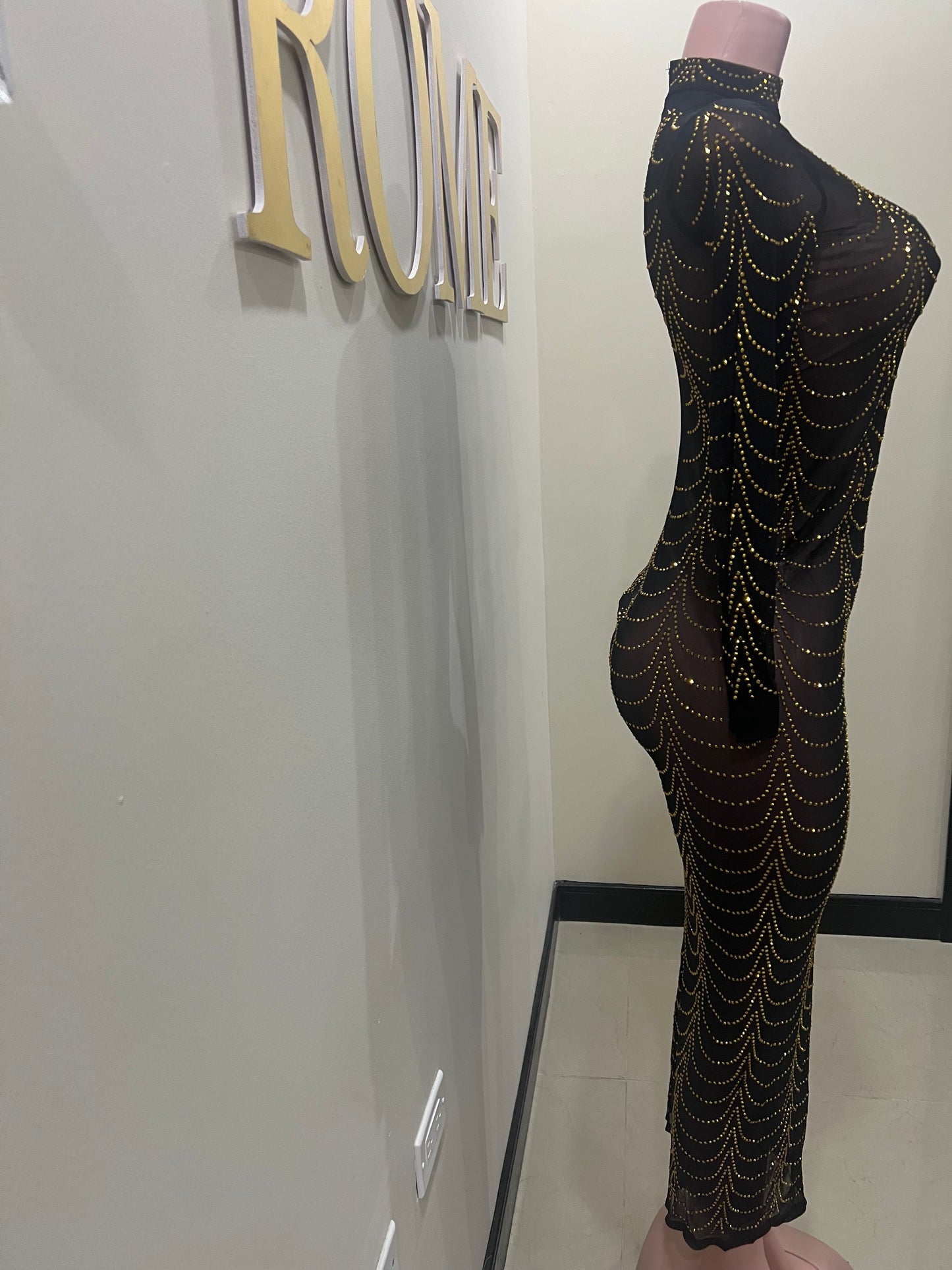 Ariana Grand Dress (Black & Gold)
