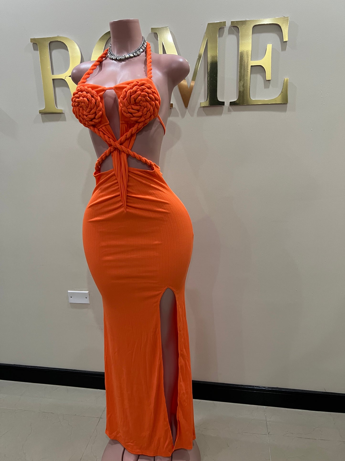 Athena Rope Dress (Orange)