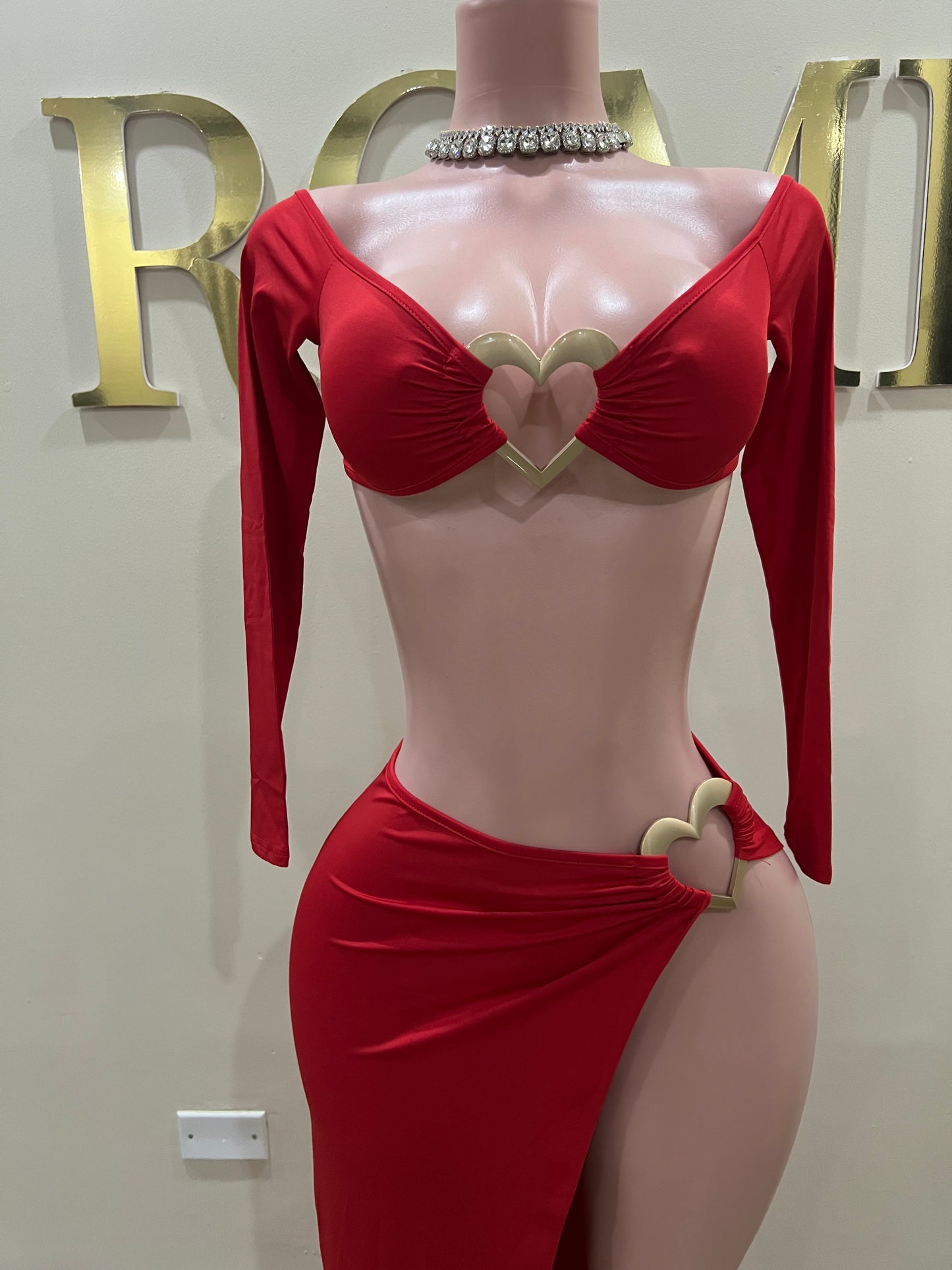 Ming Heart Skirt Set (Red)