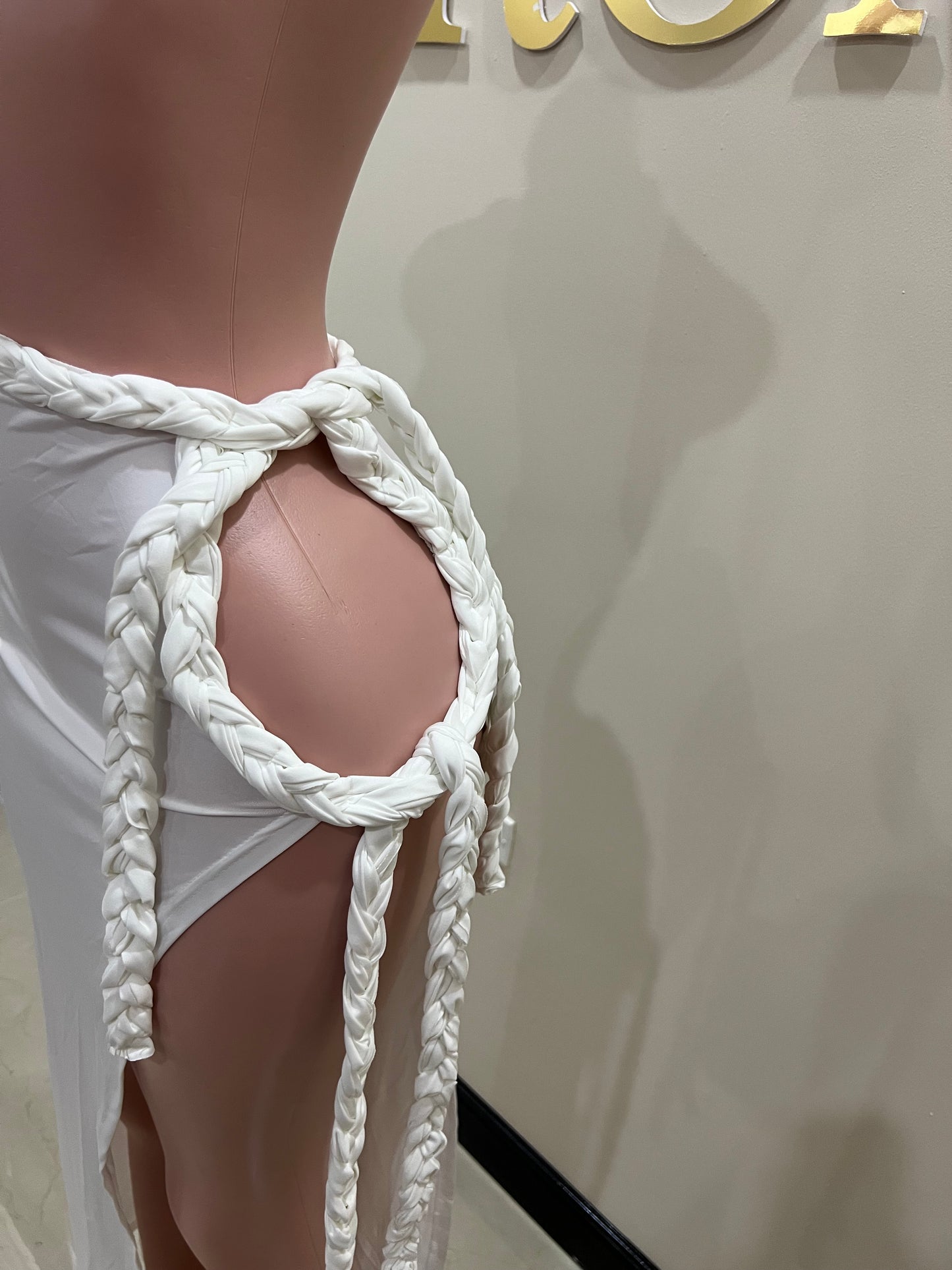 Tyra Braided Dress (White)