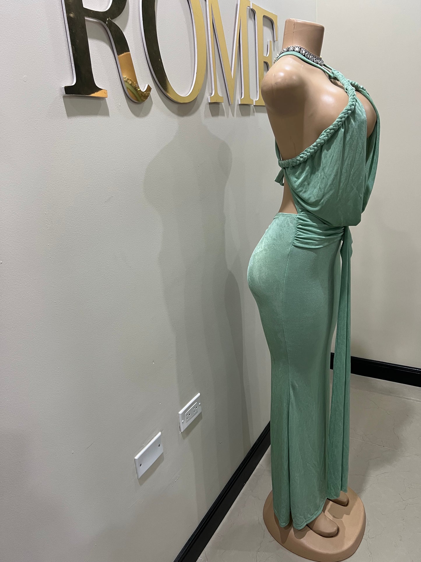 Alaine Braided Dress (Green)