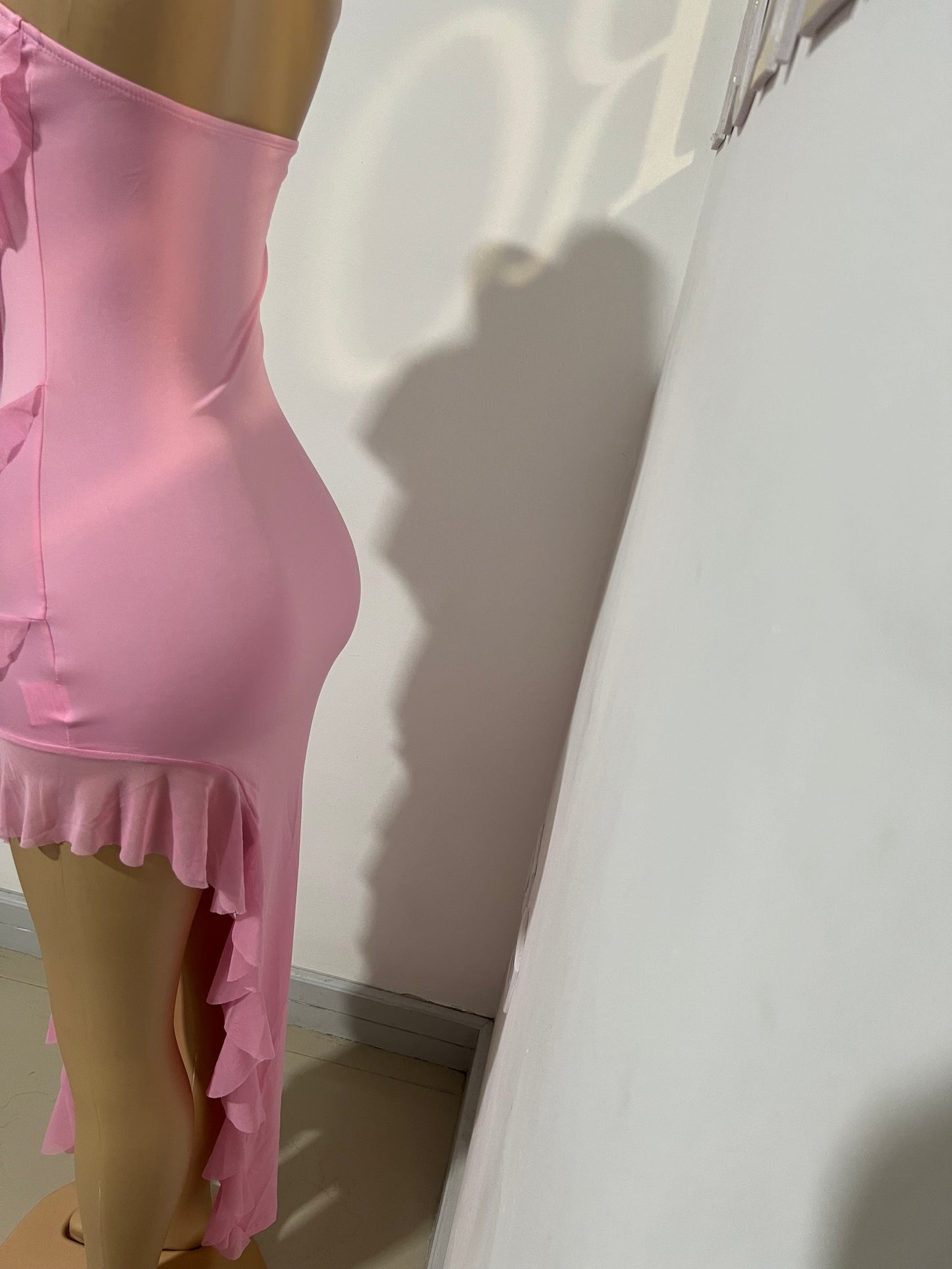 Chelsea Ruffle Dress (Pink)