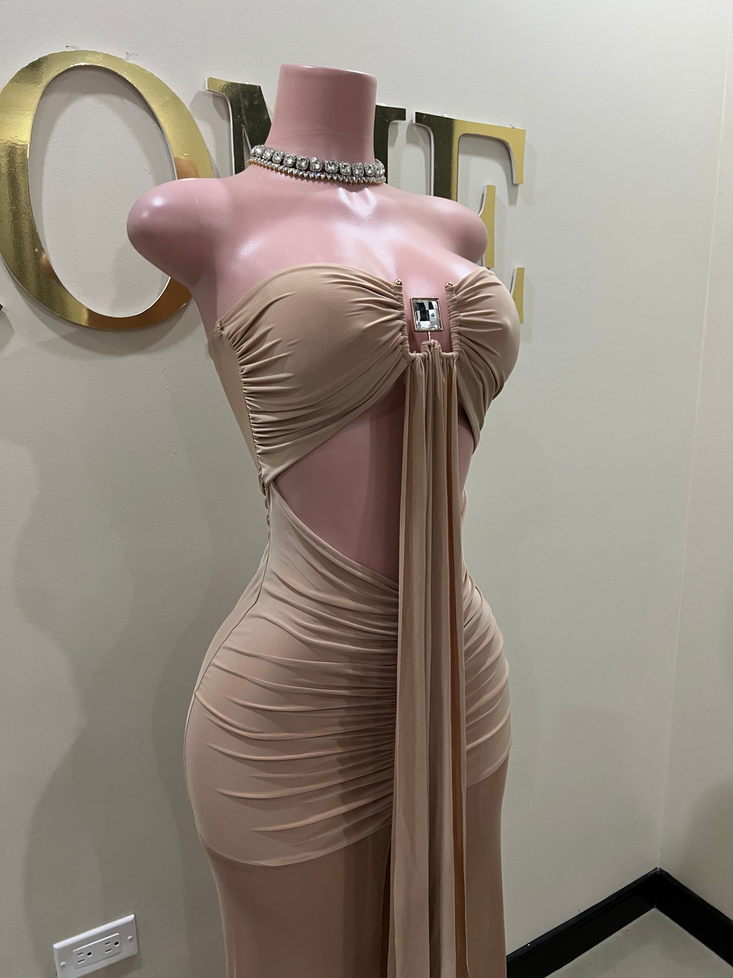 Julia Nara Gemstone Dress (Brown)