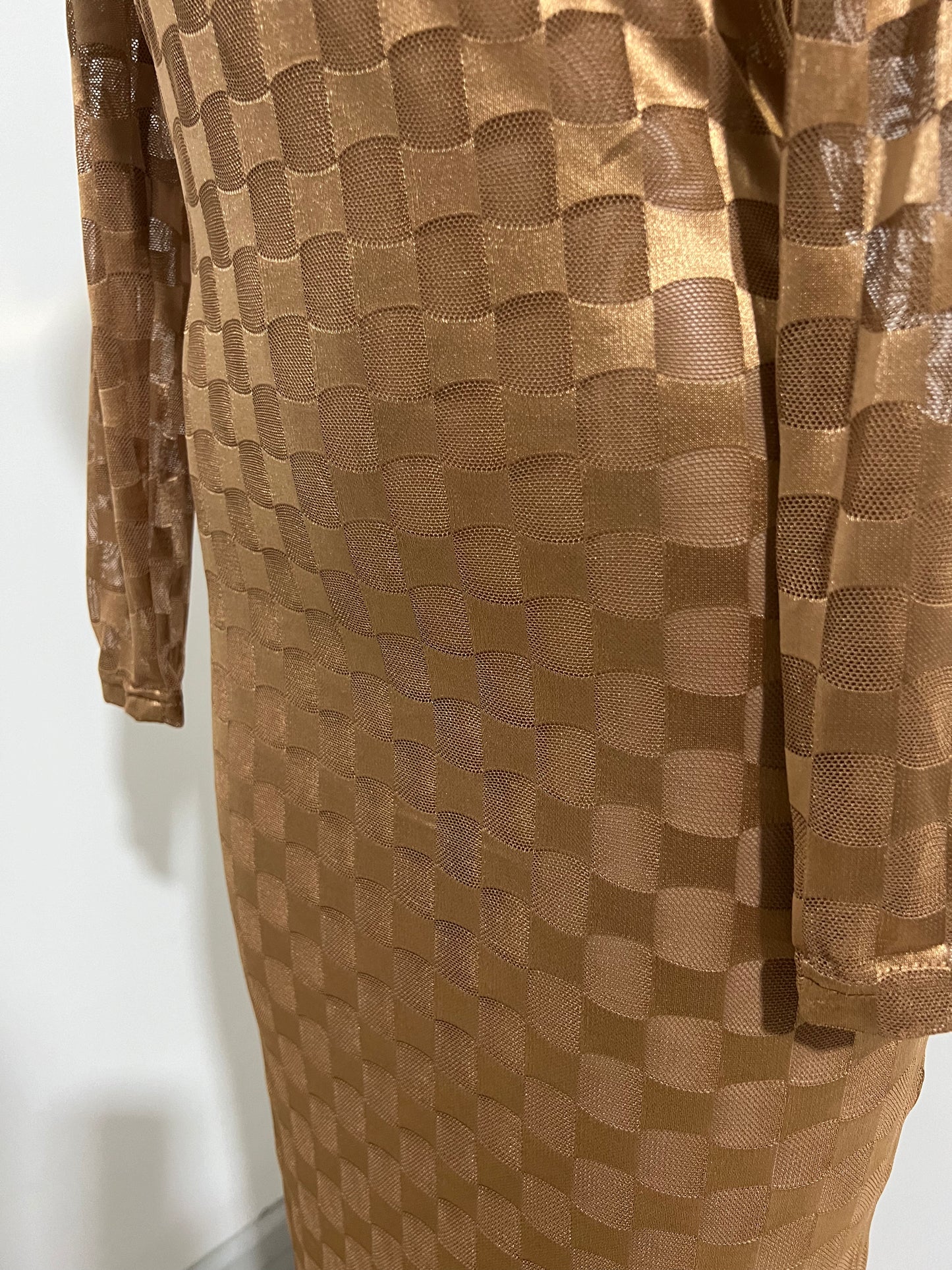 Nia Long Mesh Dress (Brown)