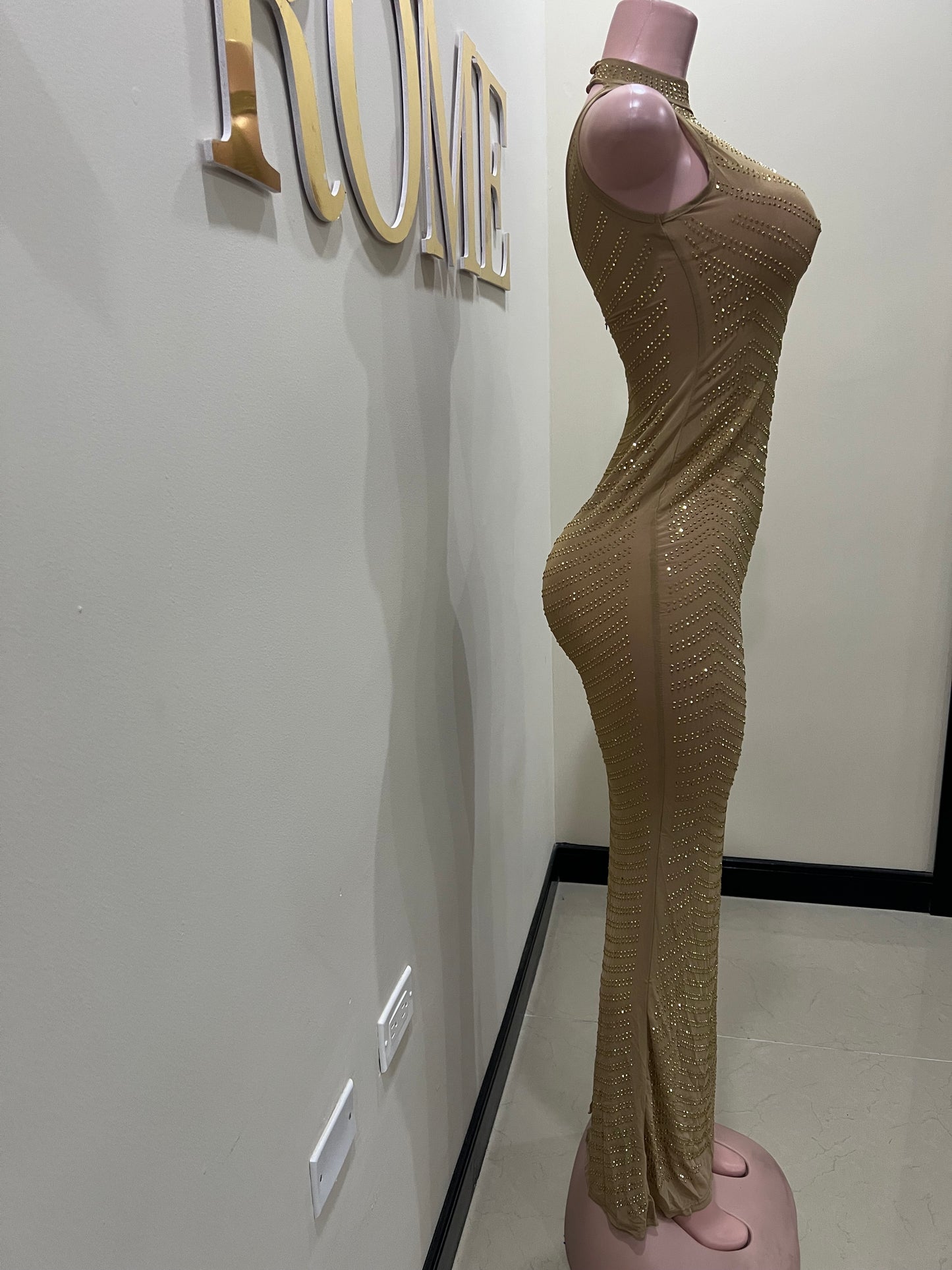 Ariana Flare Dress (Brown)