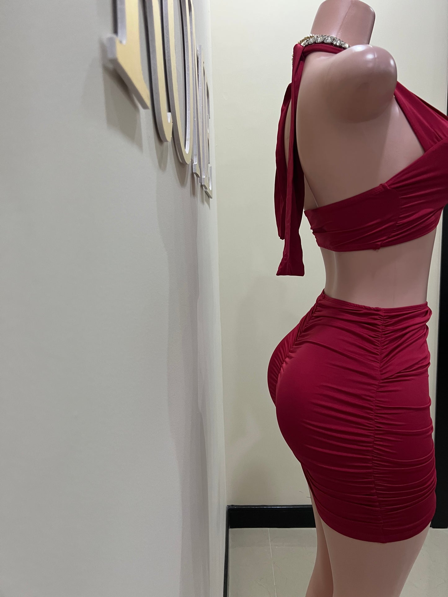 Ming Heart Short Skirt Set (Red)