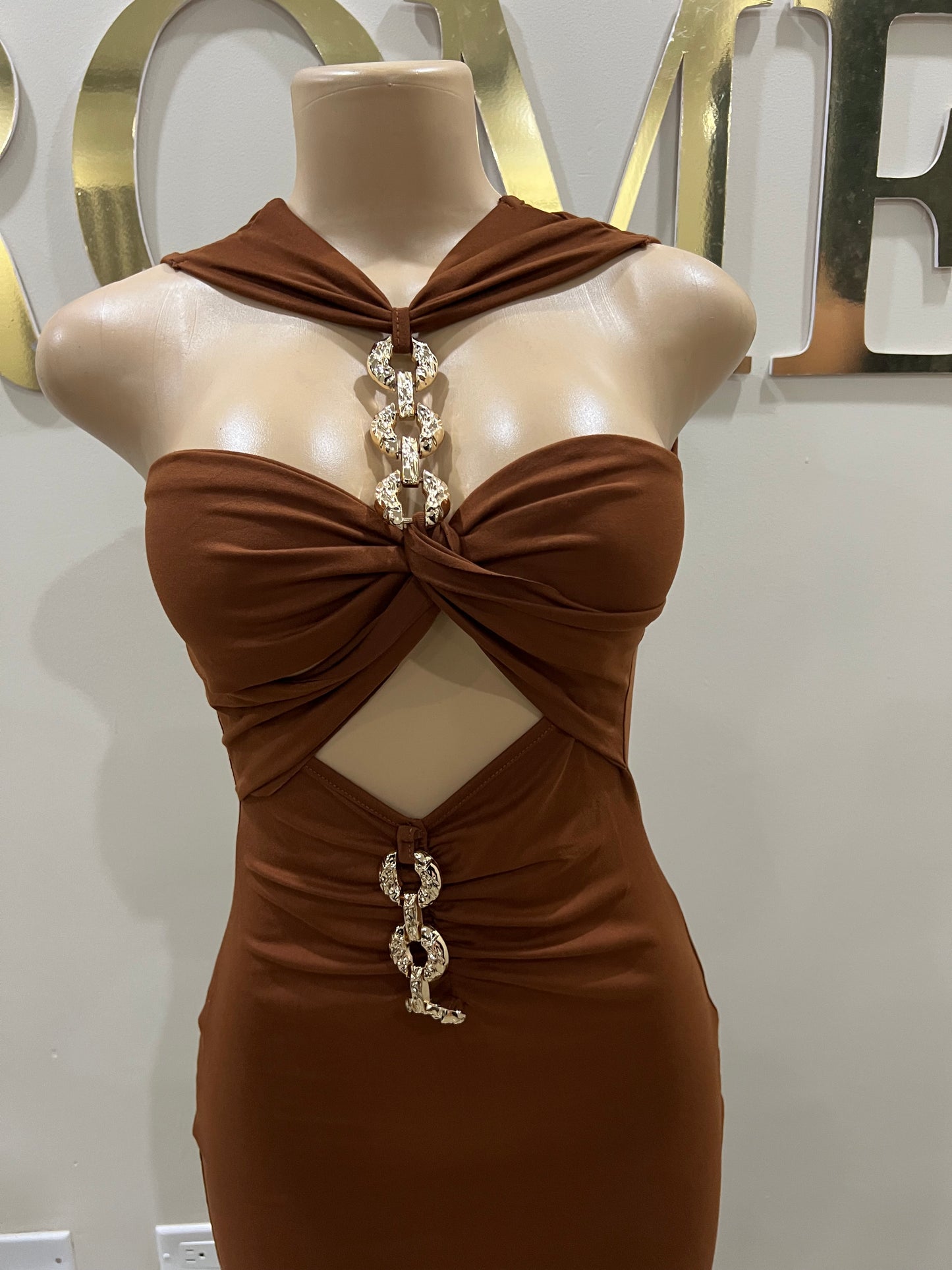 Ming V Dress (Brown)