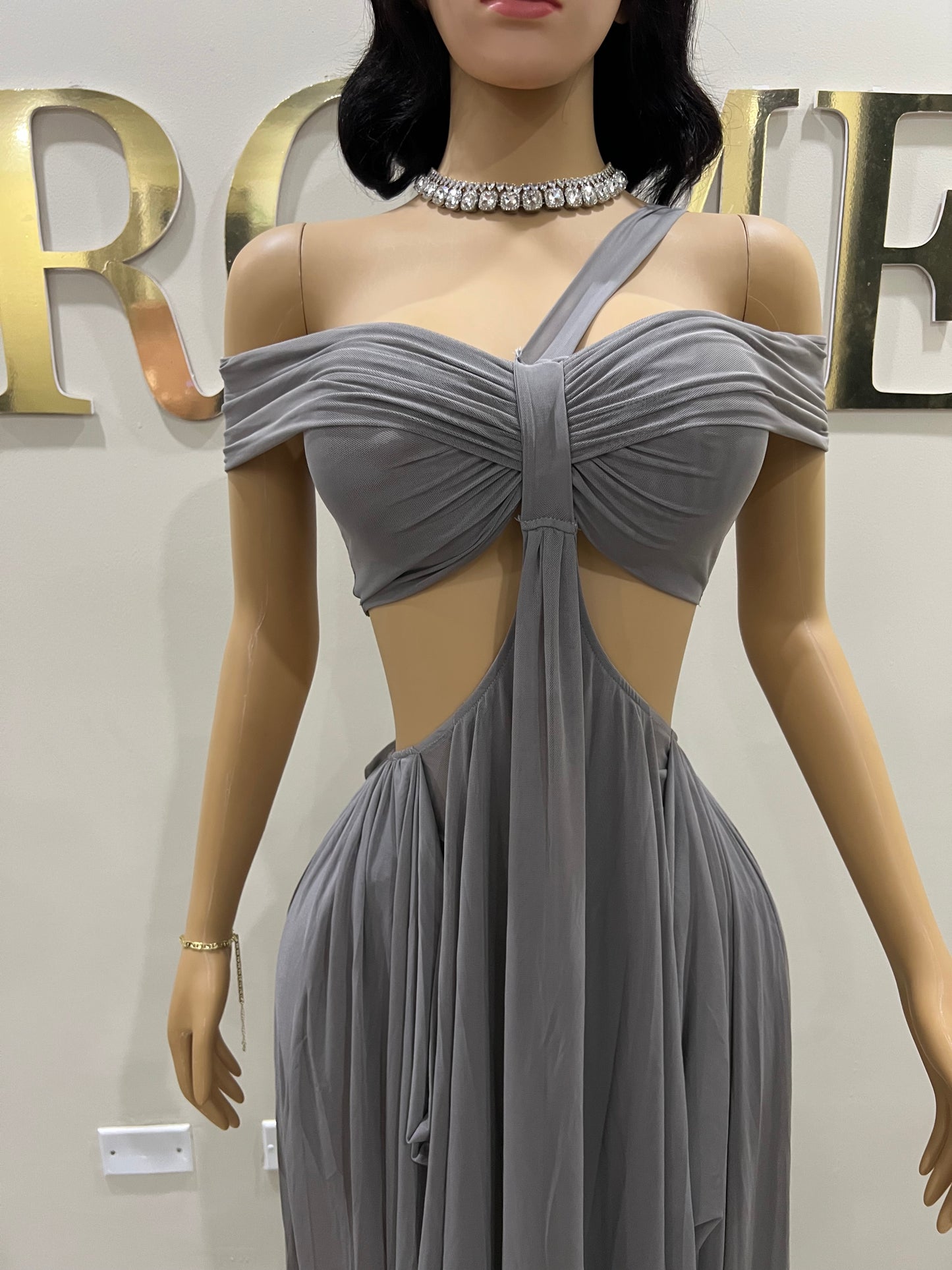 Ruby Mesh Dress (Grey)