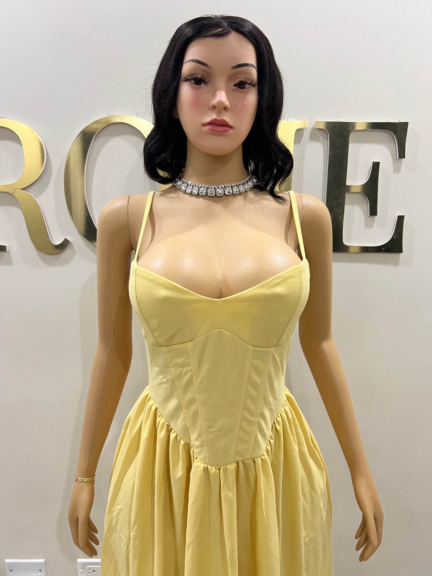 Daisy Diana Dress (Pale Yellow)