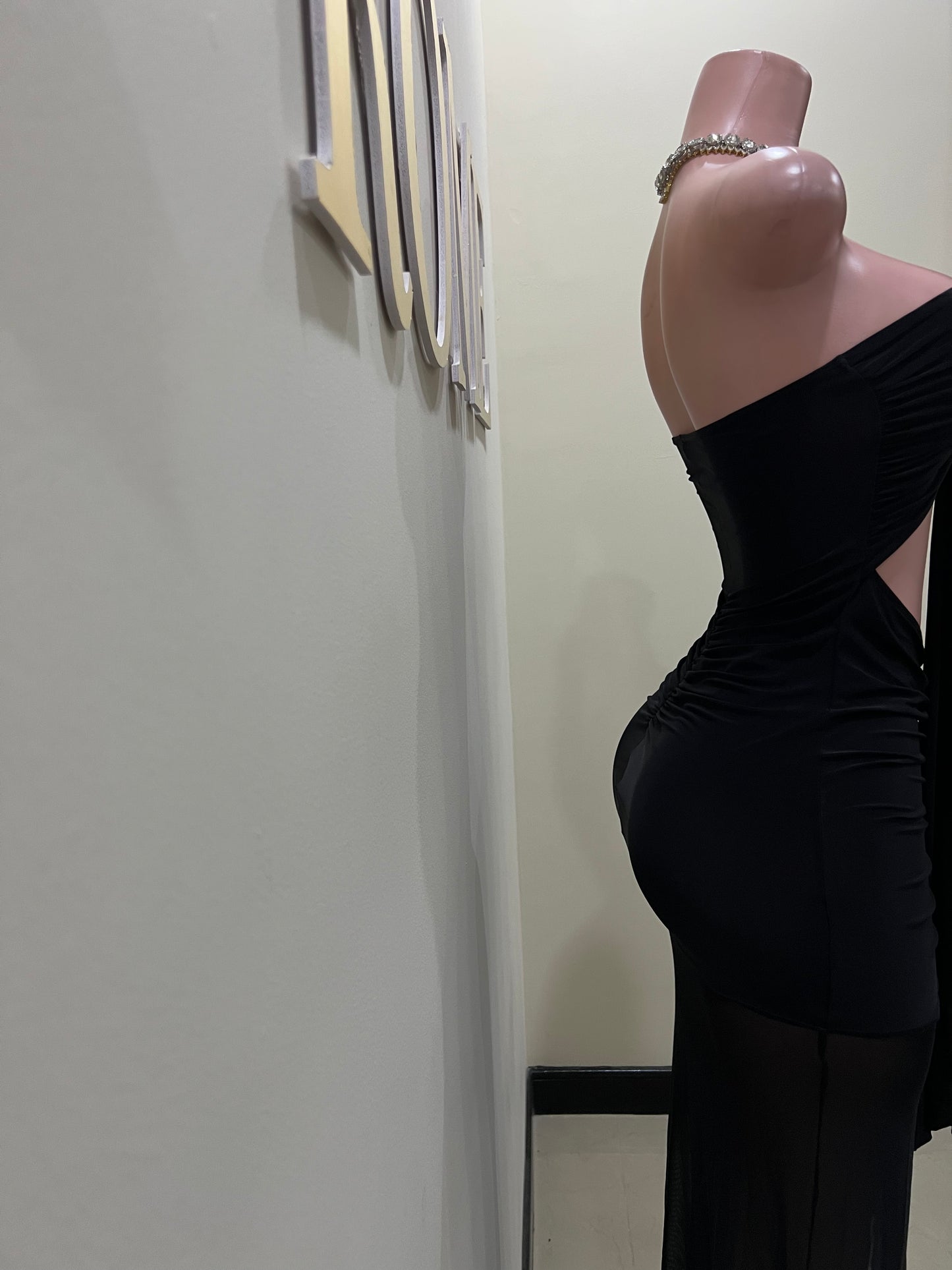 Julia Nara Gemstone Dress (Black)