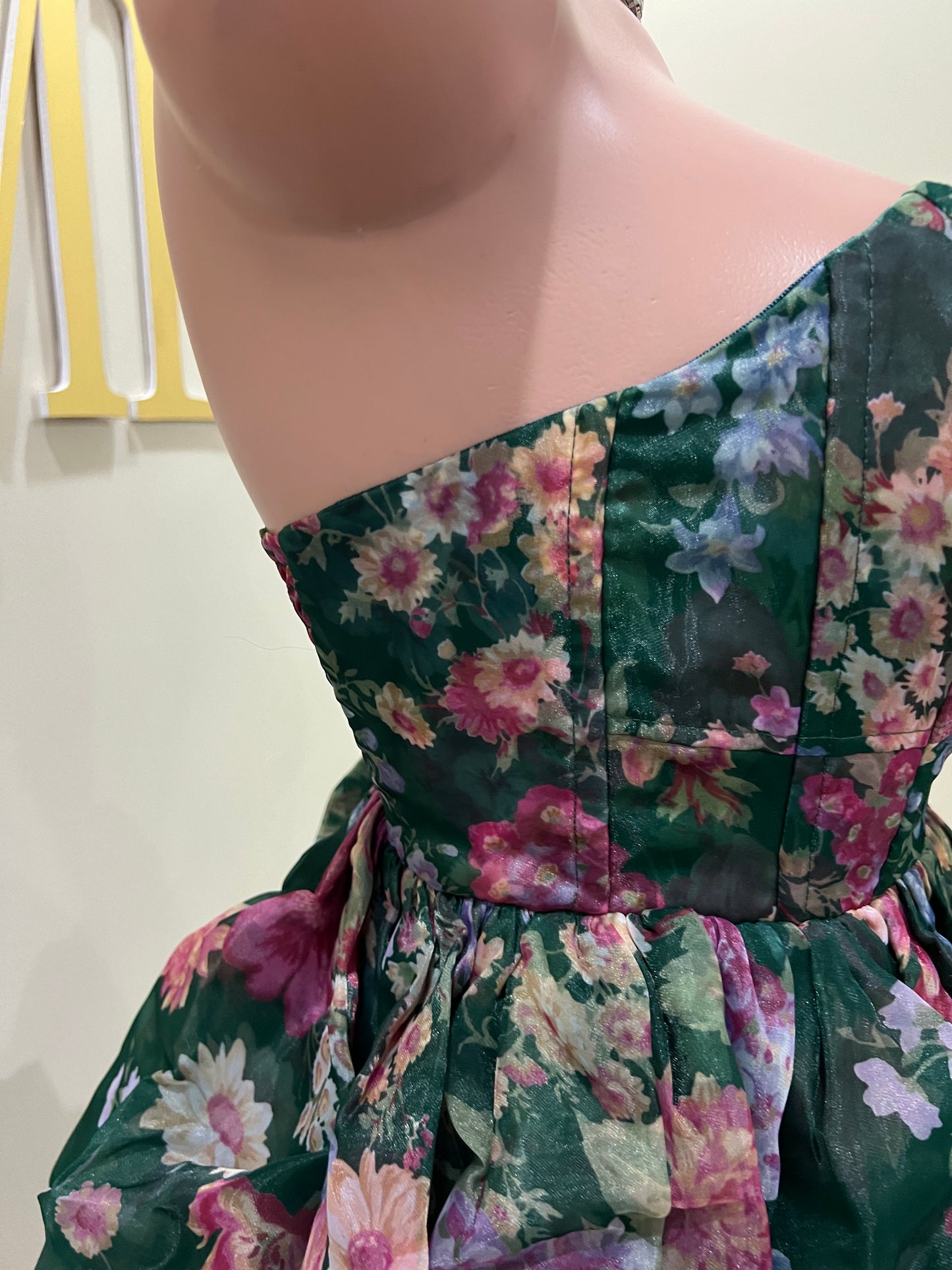 Princess Diana Floral Dress (Green)