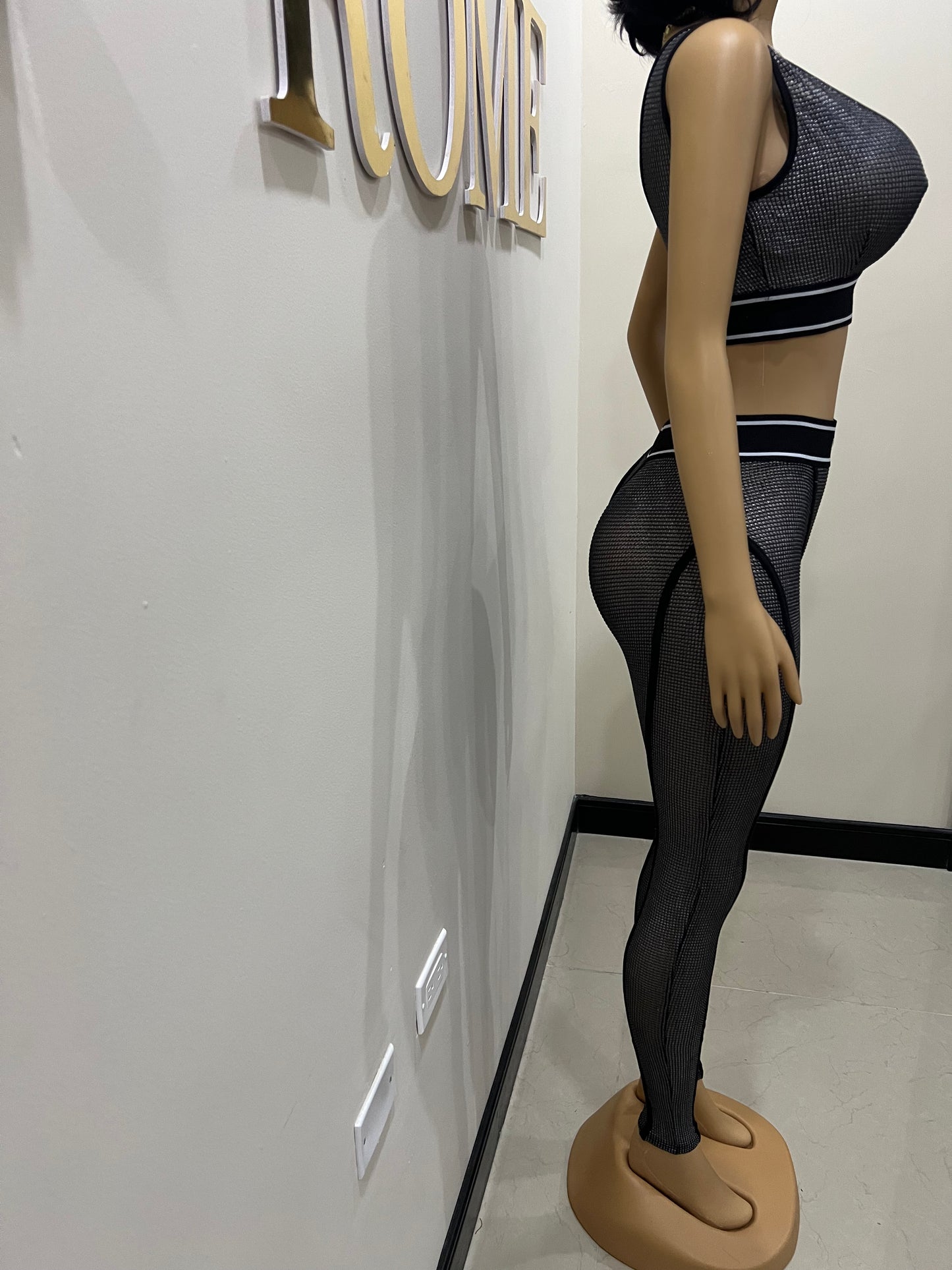 Tami 2 Pcs Tights Set (Silver)