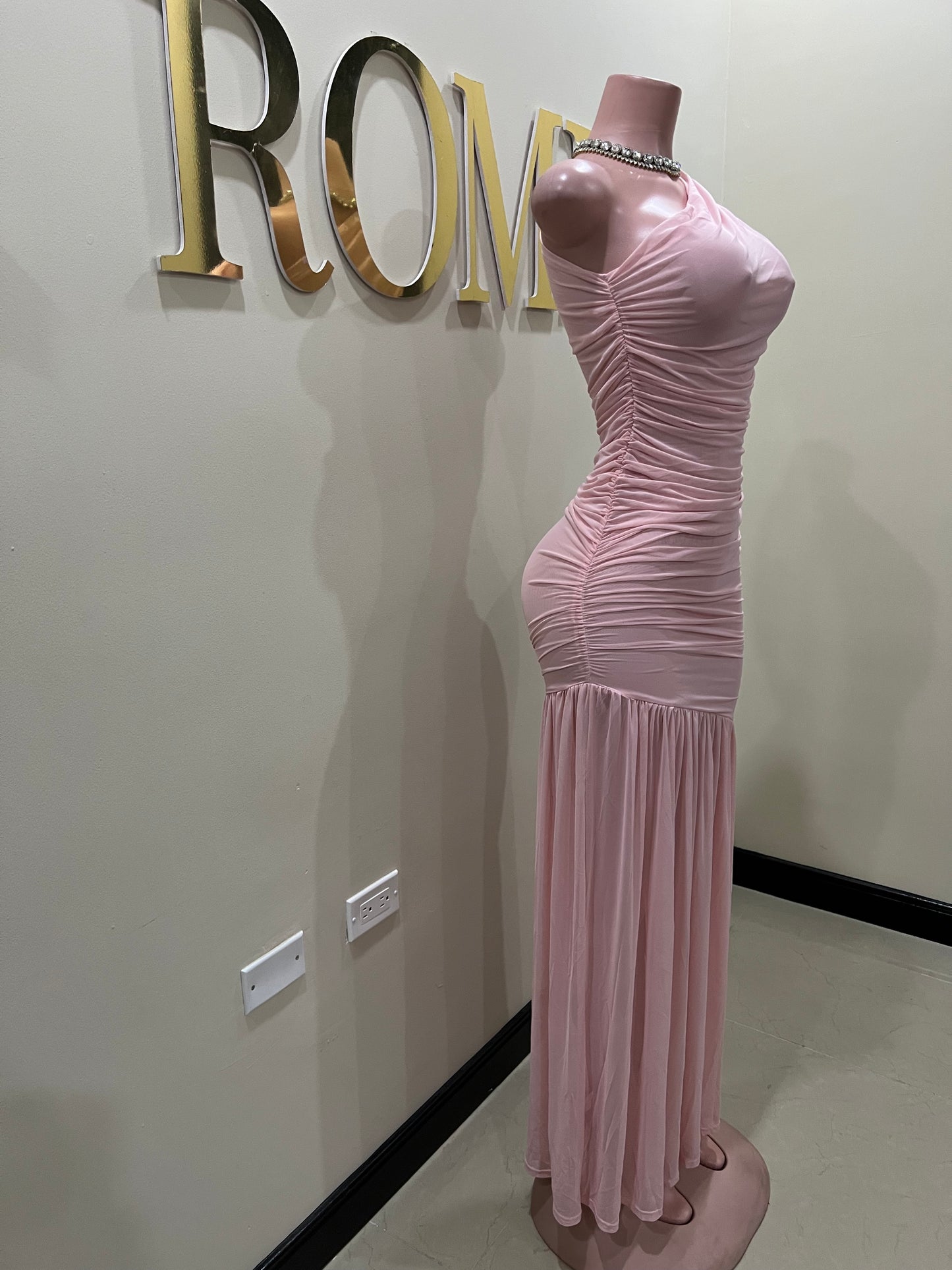 Michelle Mesh Dress (Pink)