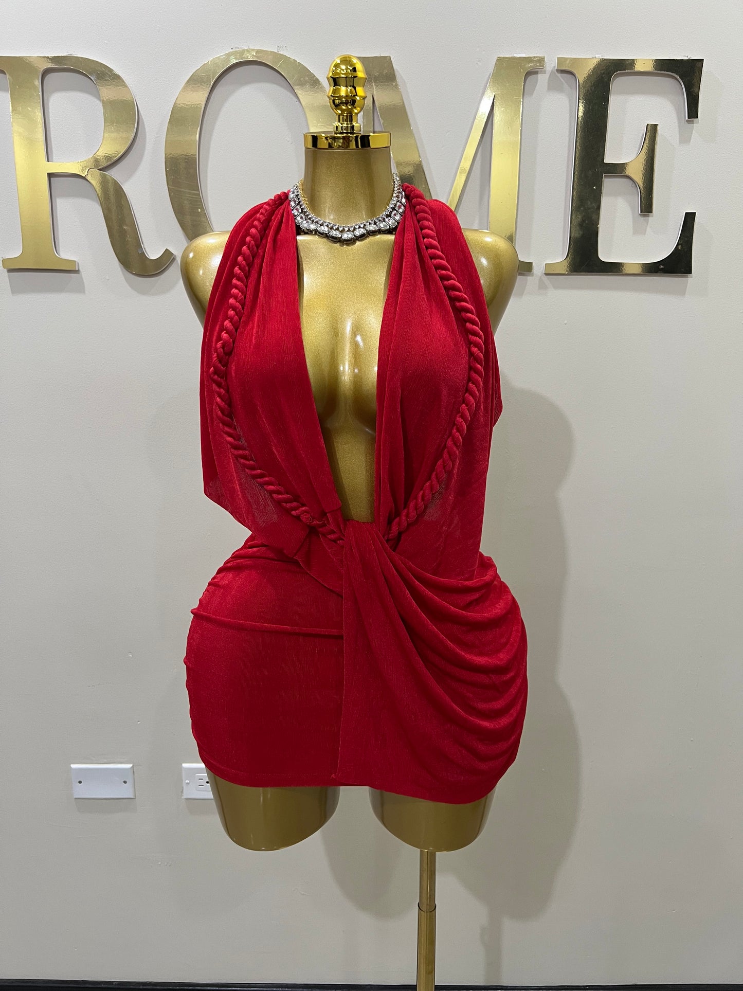Cassie Rope Dress (Red)