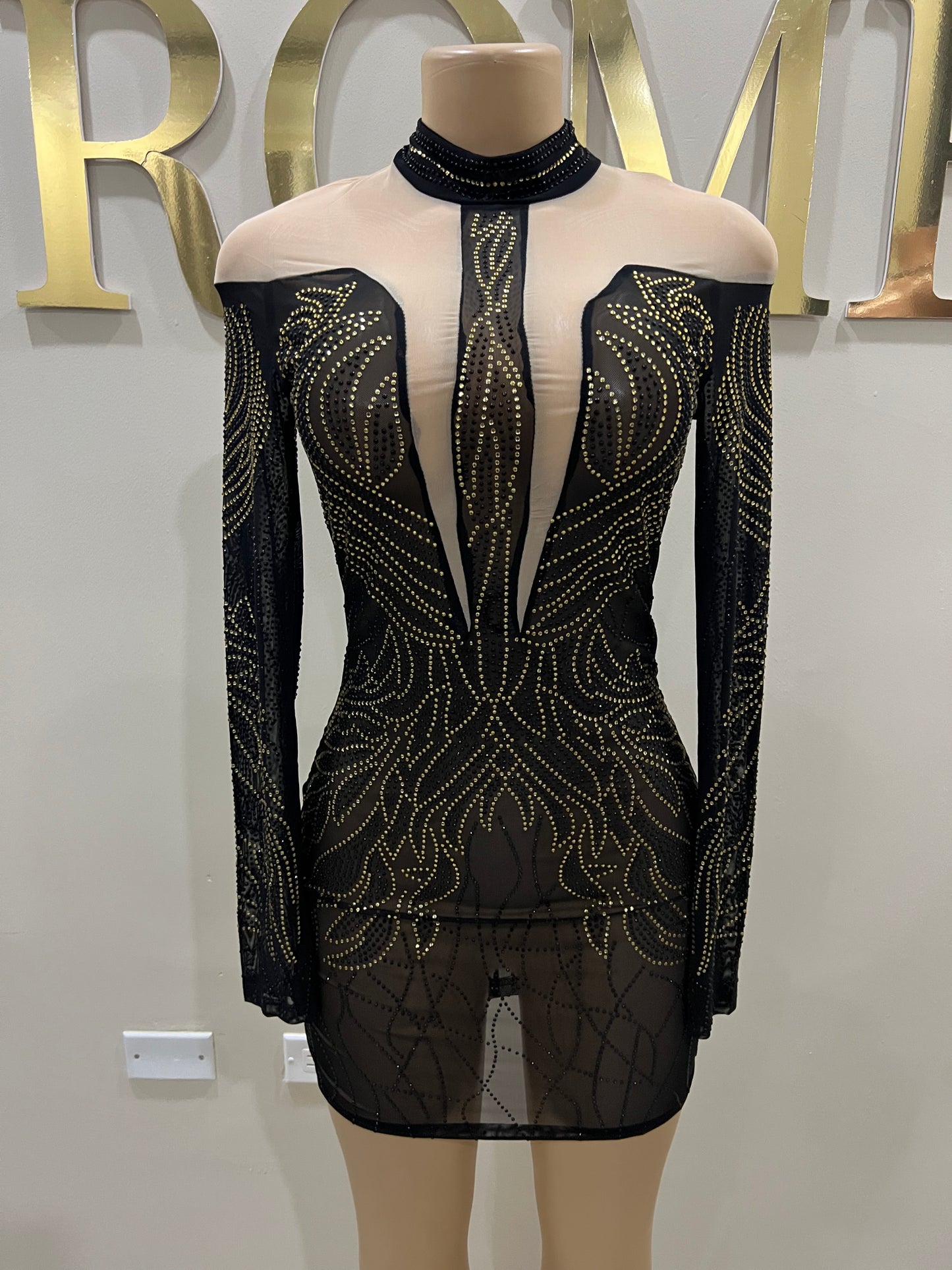 Kingdom Dress (Black & Gold)