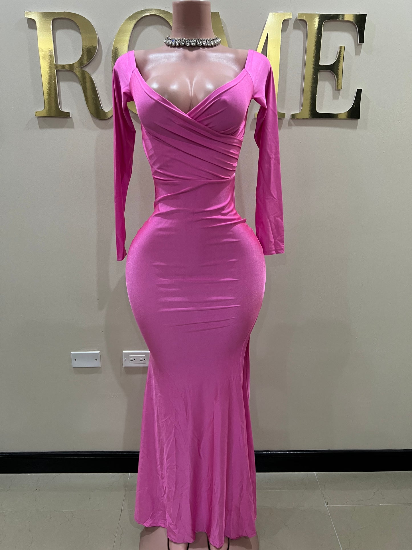 Kerry Long Sleeve Dress (Pink)