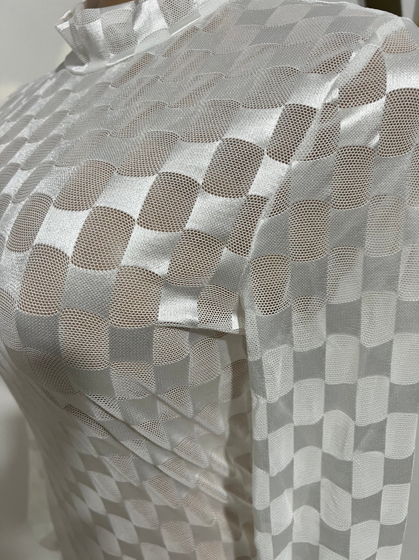 Nia Long Mesh Dress (White)