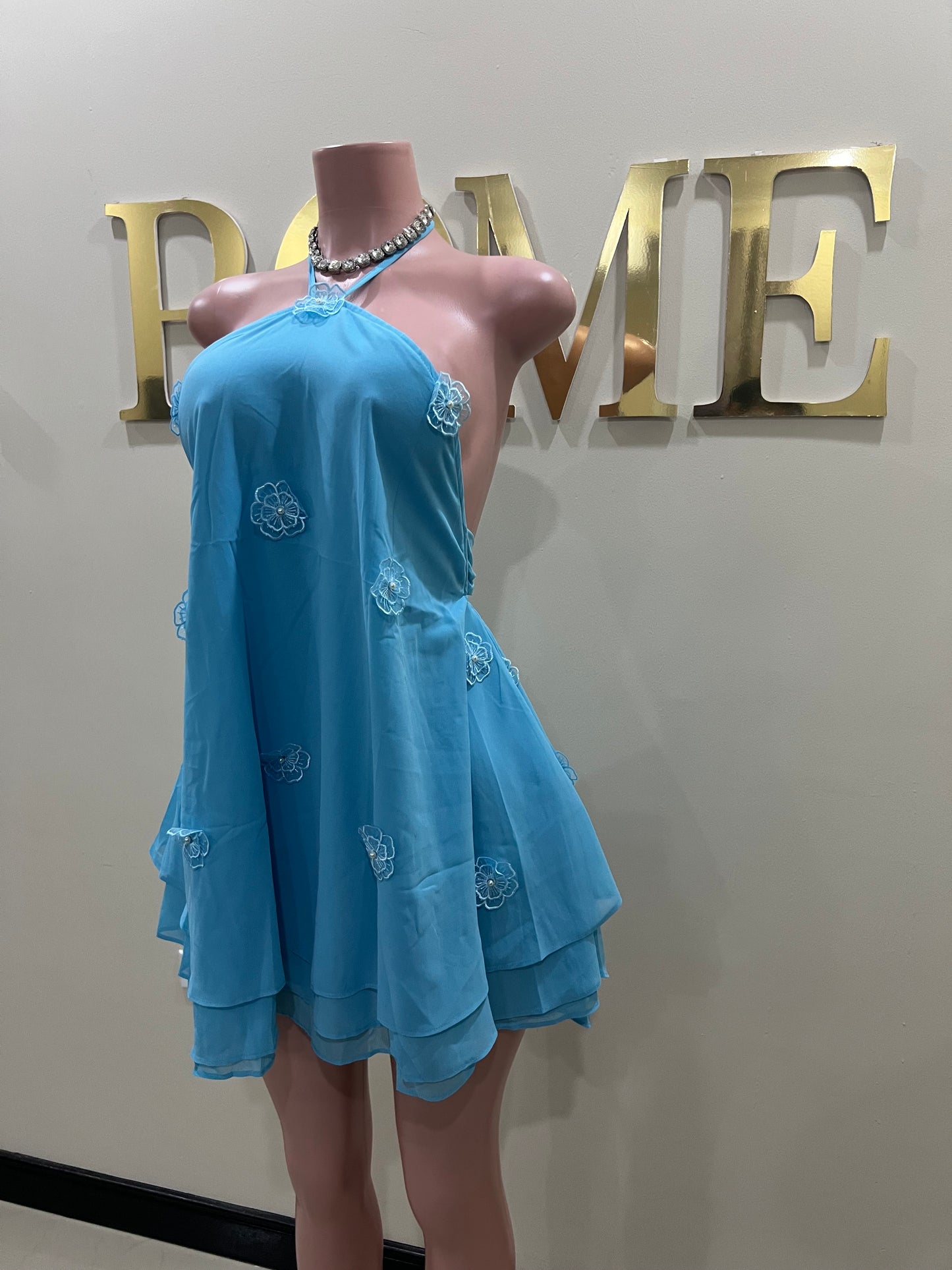 Rumi Petal Dress (Blue)