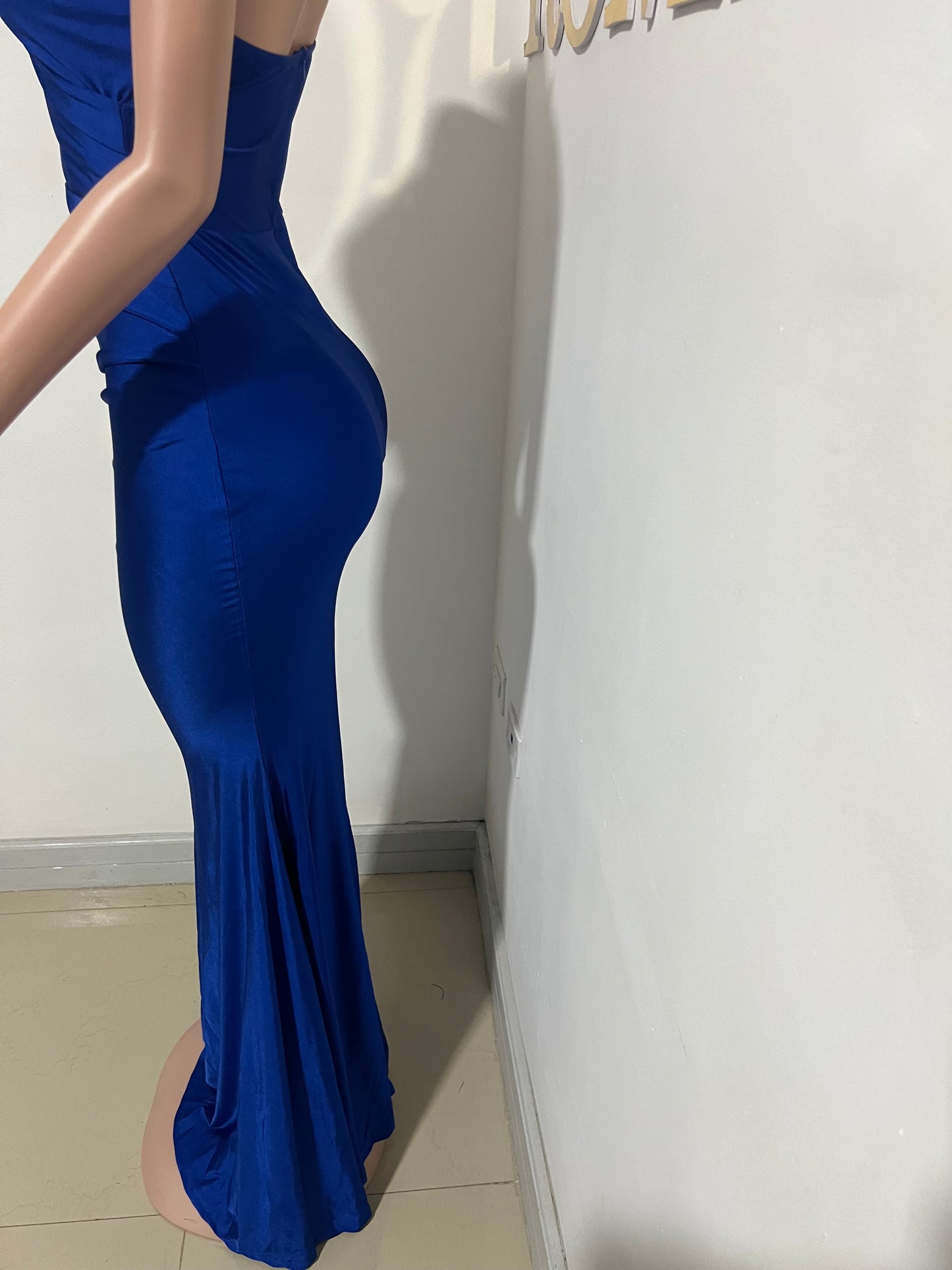 Kerry One Strap Dress (Blue)