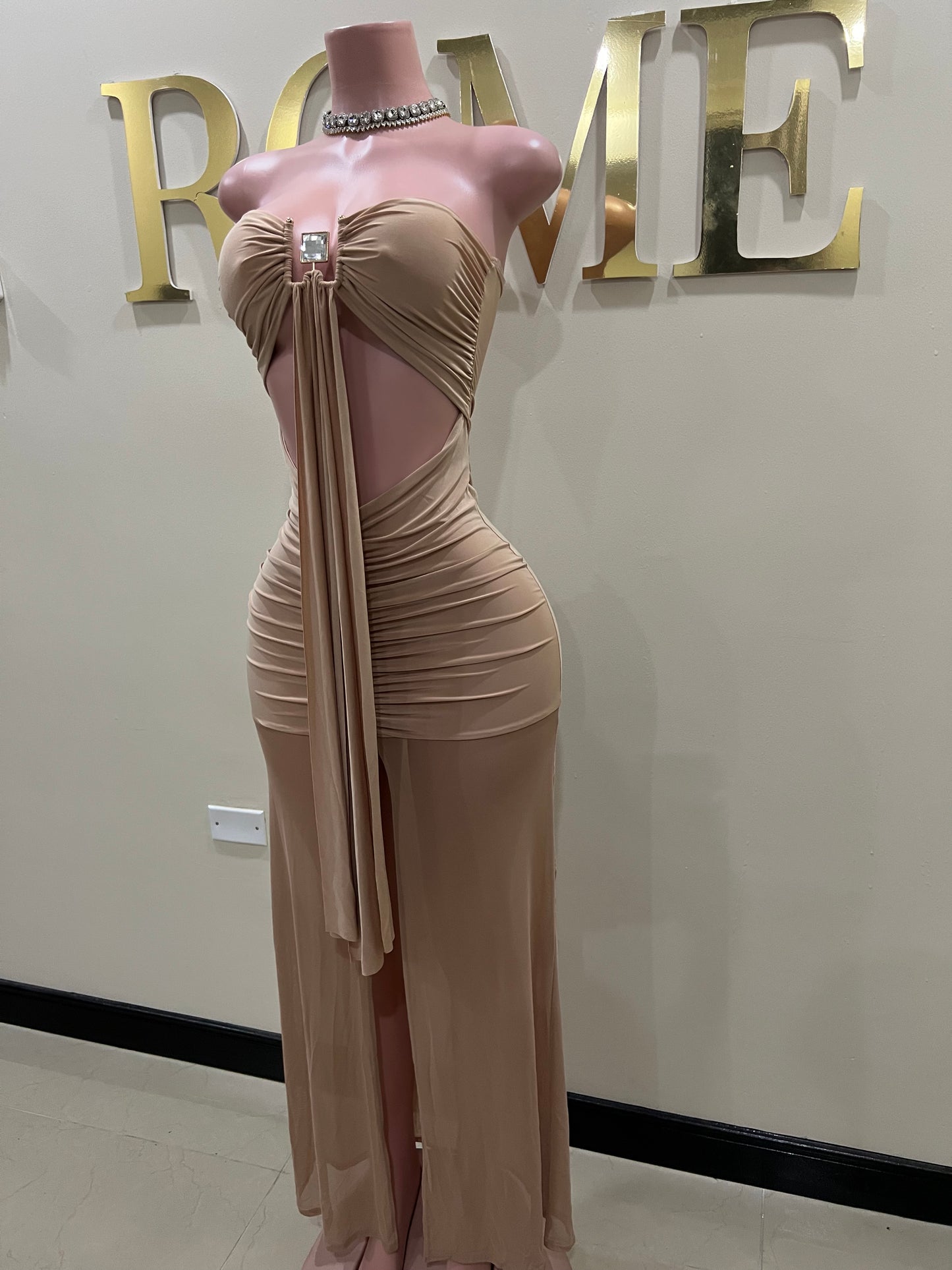 Julia Nara Gemstone Dress (Brown)