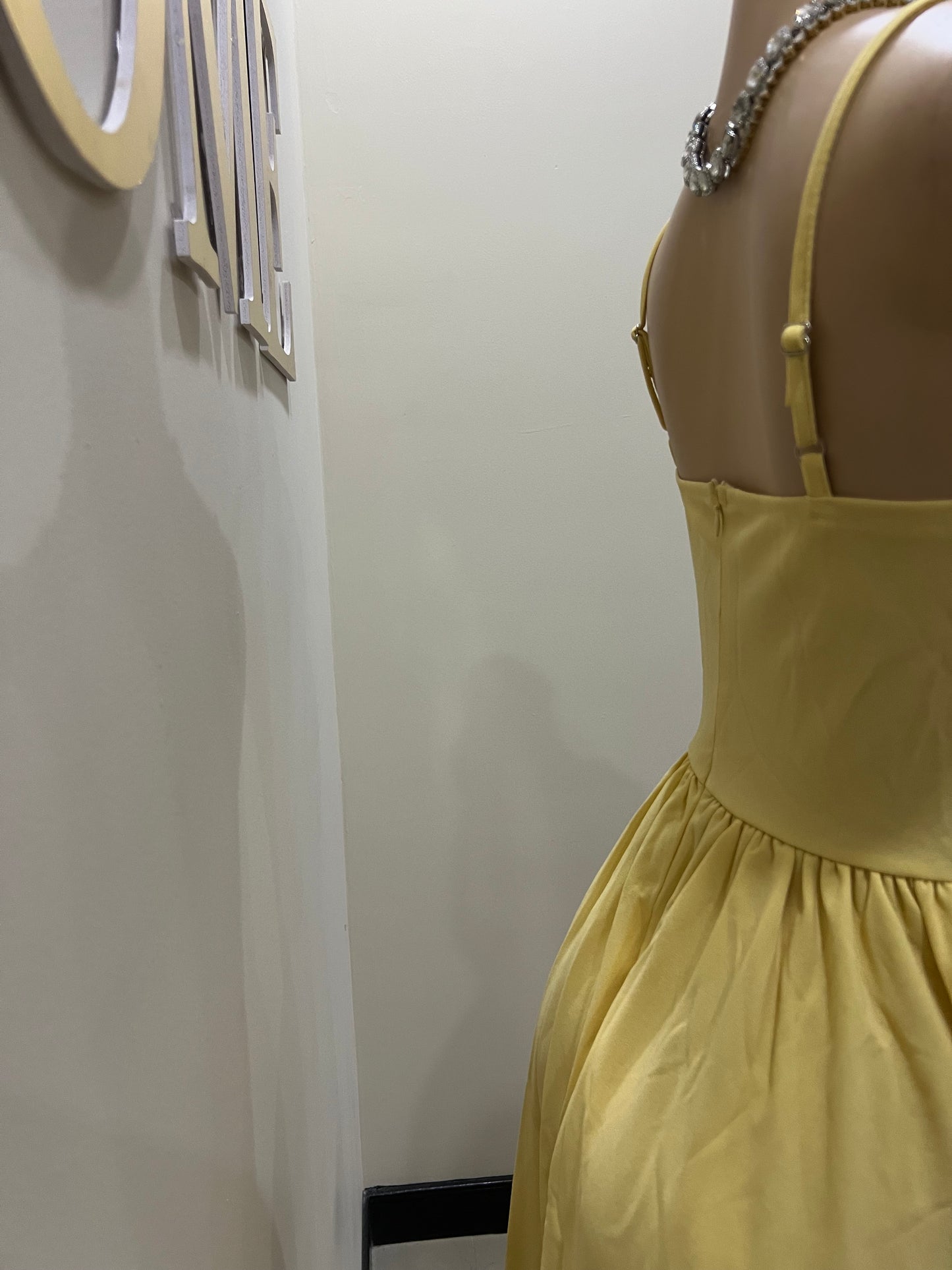 Daisy Diana Dress (Pale Yellow)