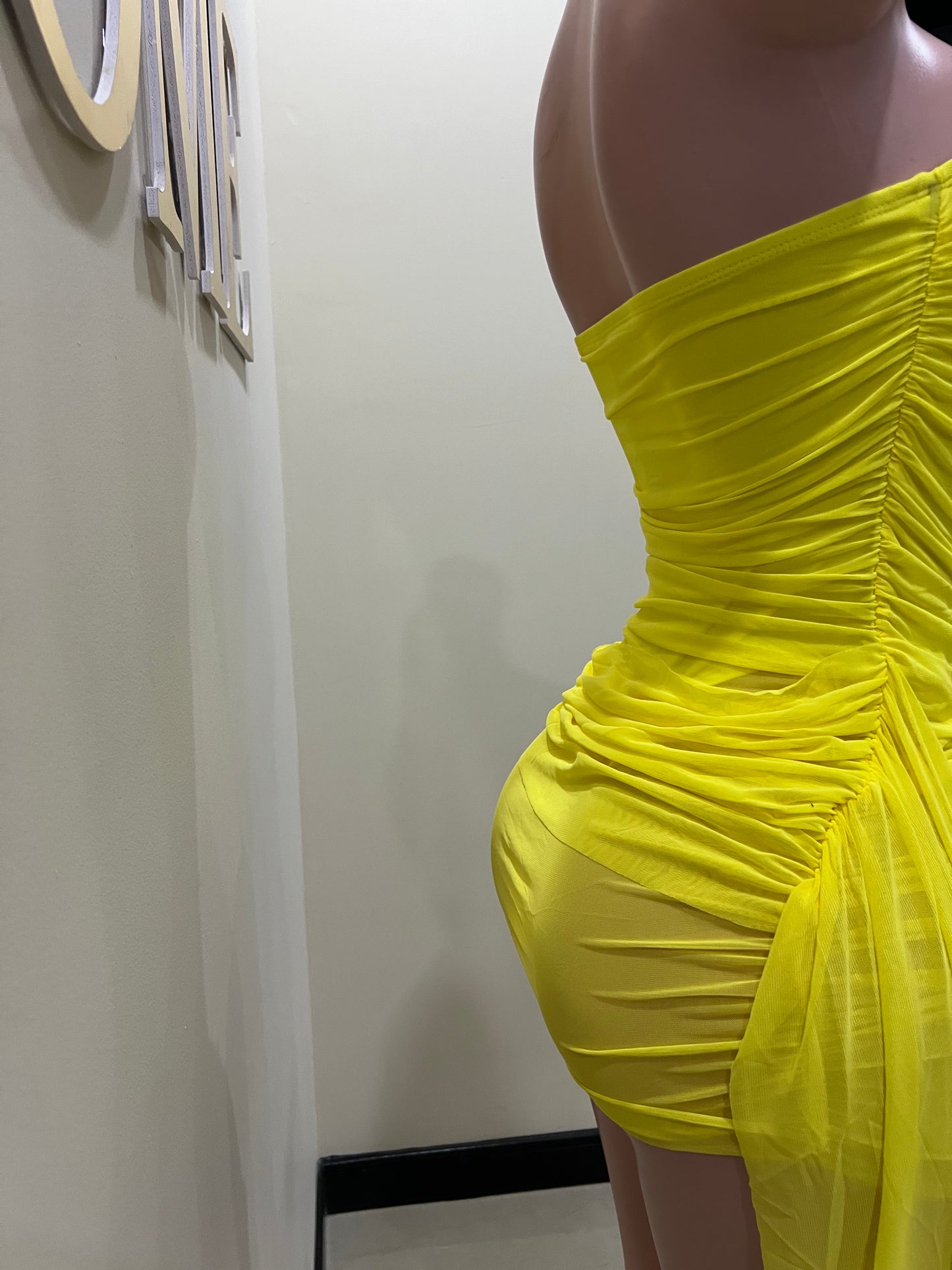 Asia Bodysuit Dress (Yellow)