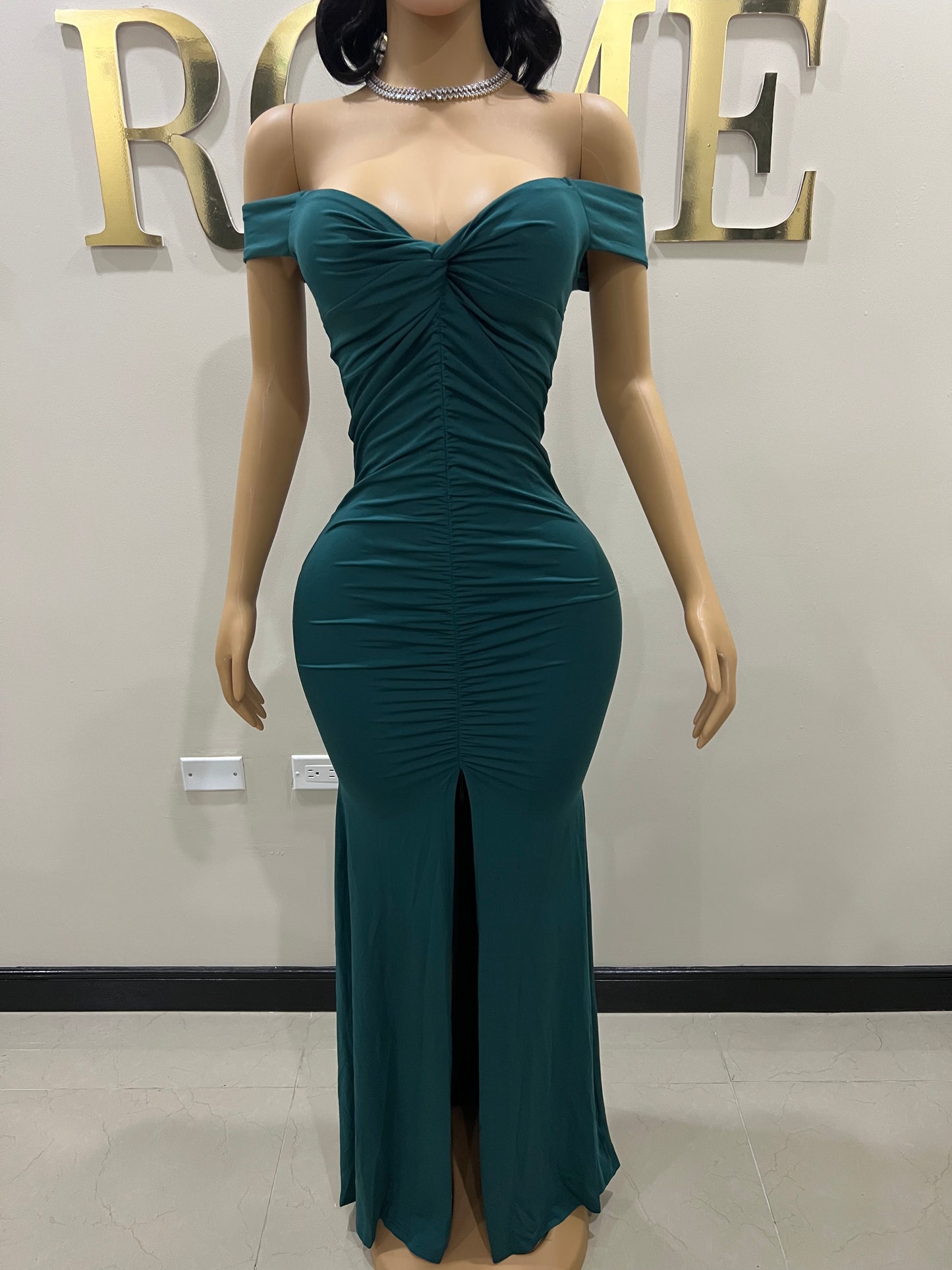 Kerry Elle Train Dress (Green)