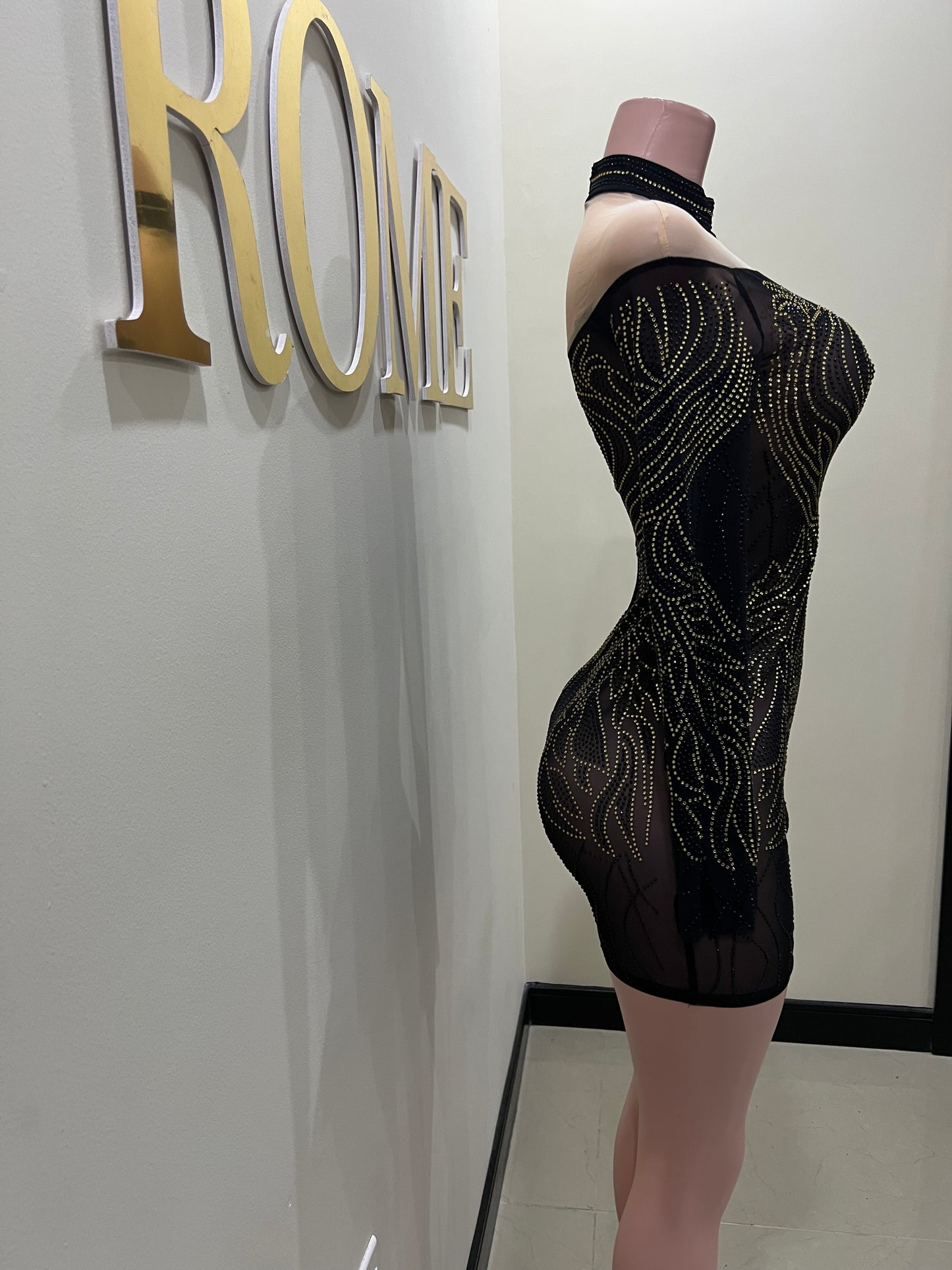 Kingdom Dress (Black & Gold)