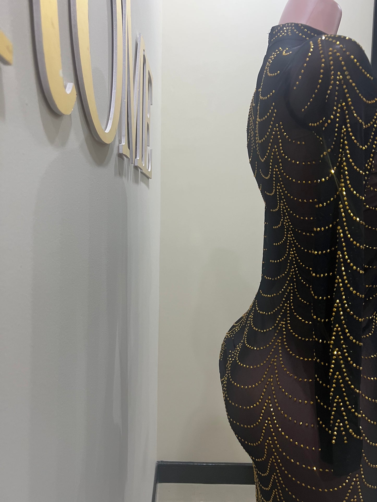 Ariana Grand Dress (Black & Gold)