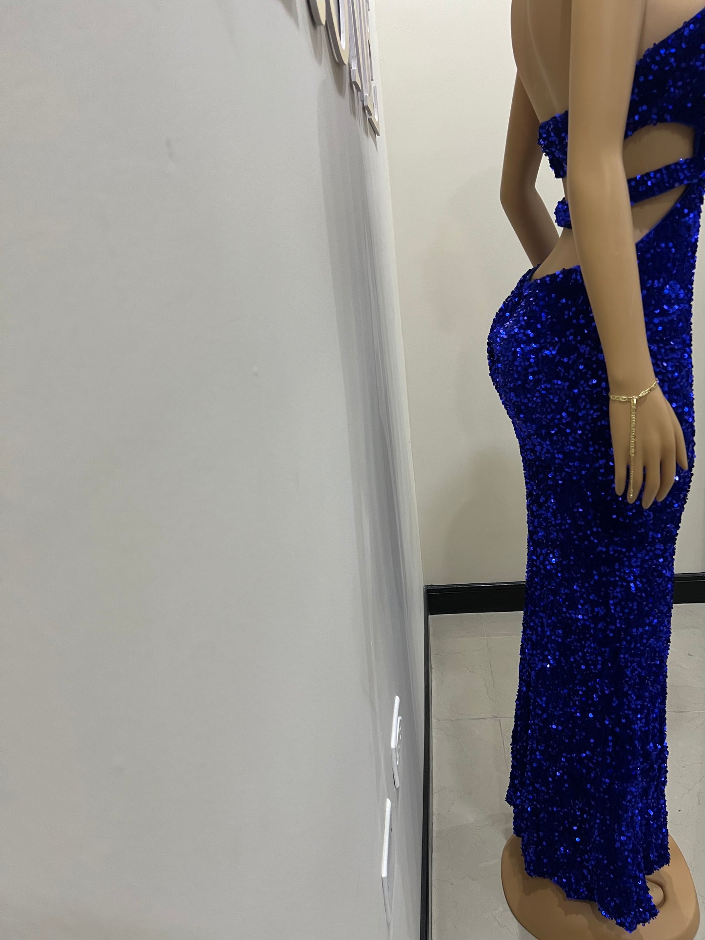 Anna Glam Dress (Blue)