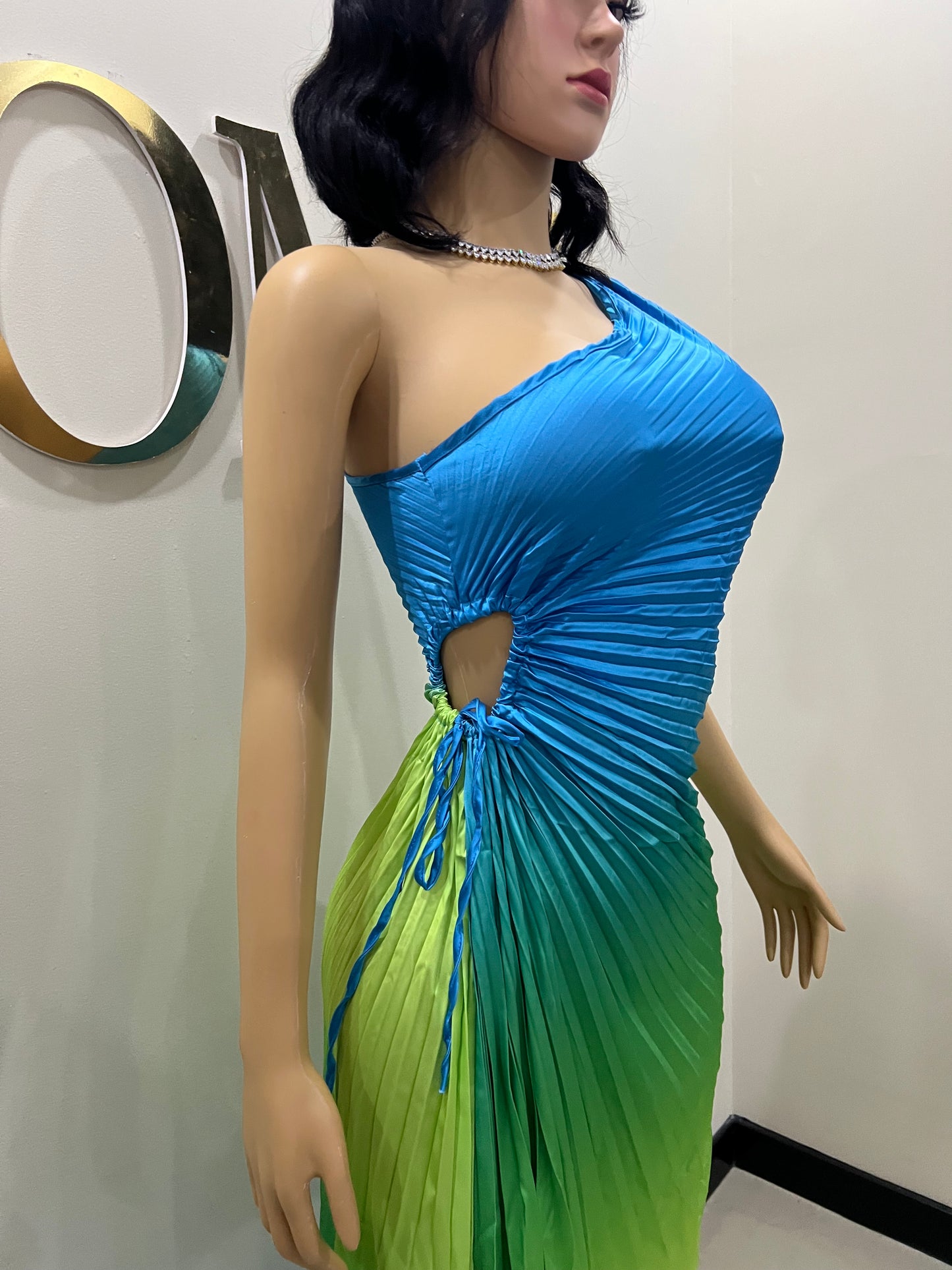 Carli Dress (Blue - green)