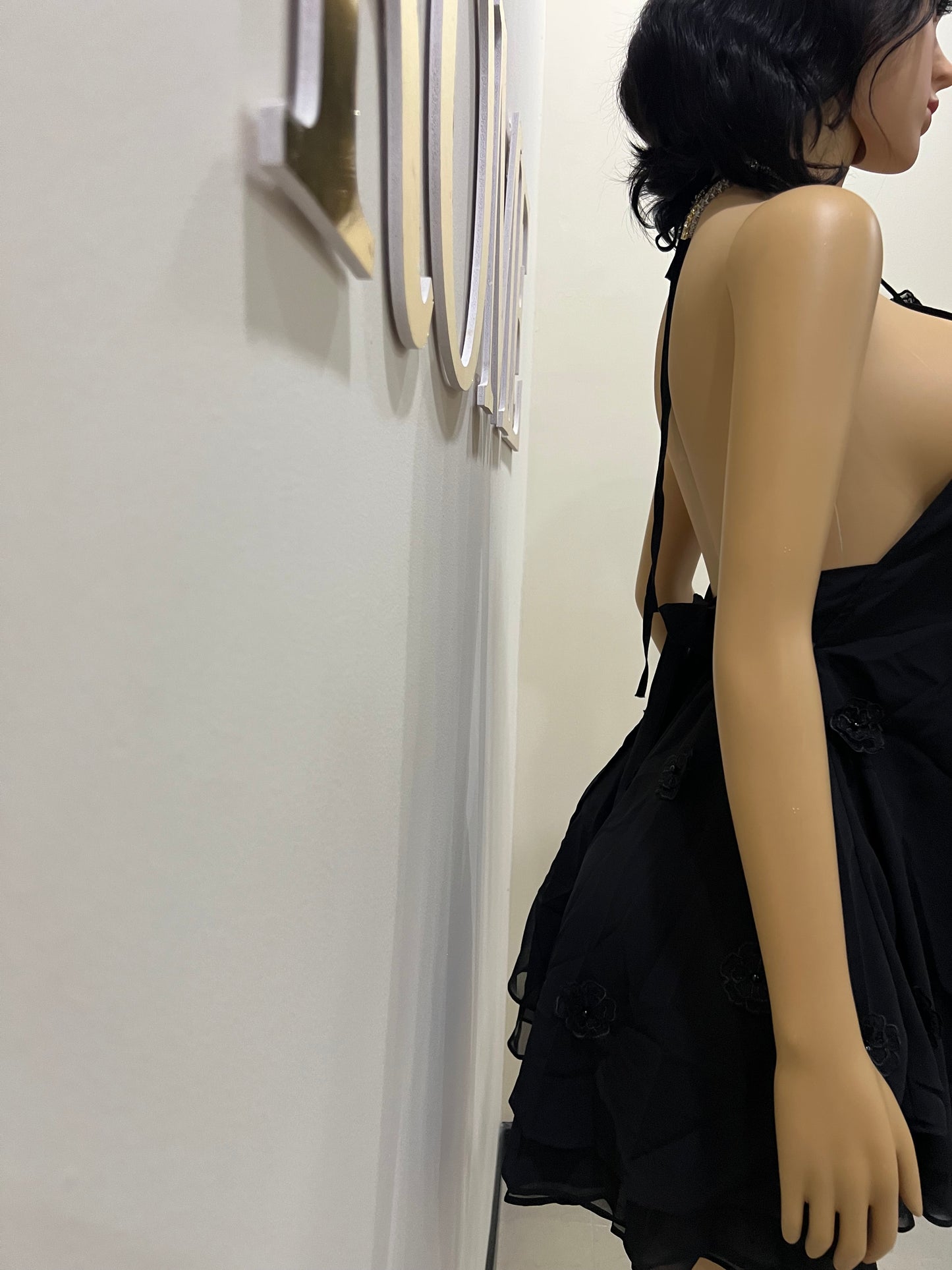 Rumi Petal Dress (Black)