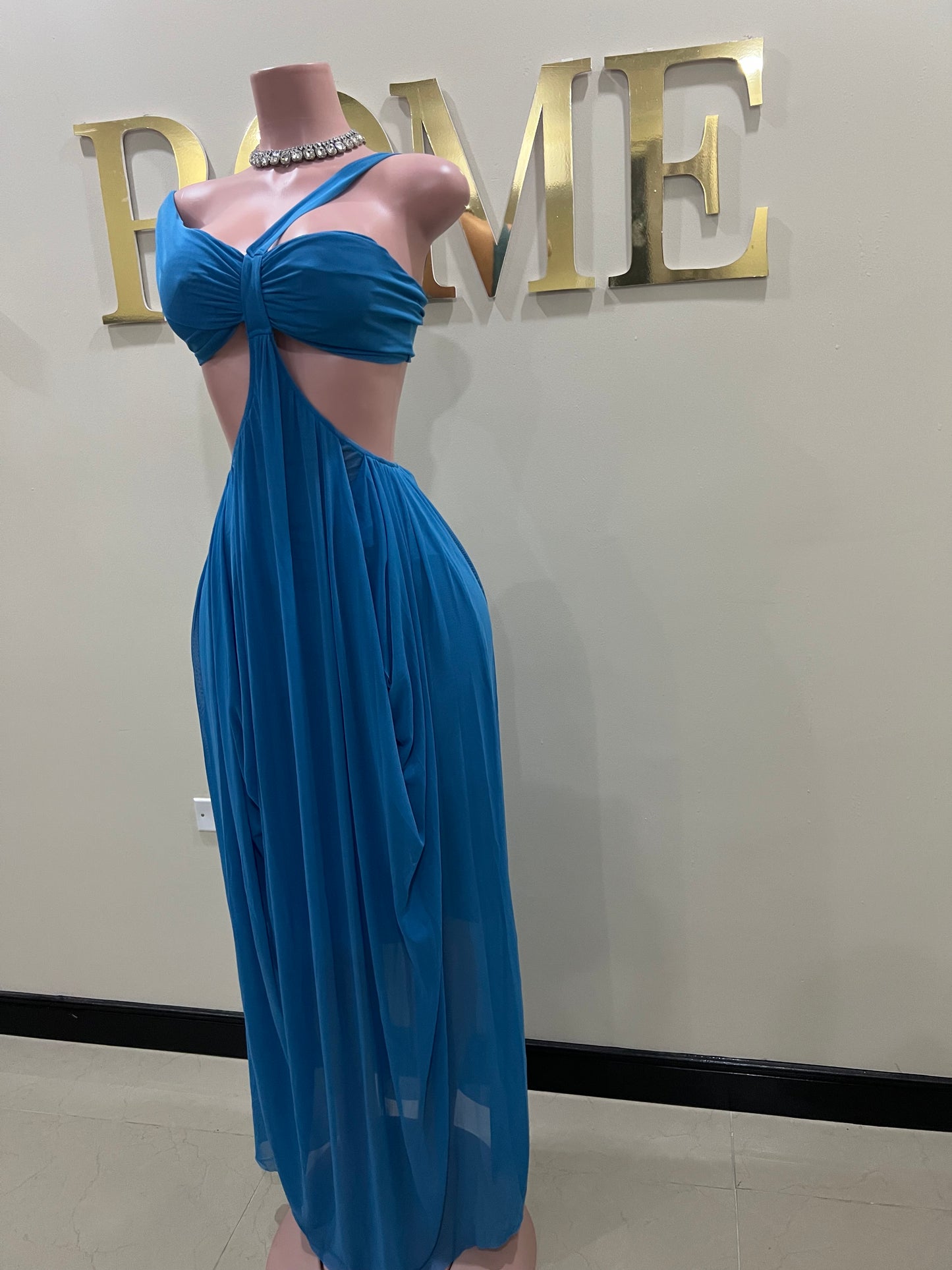 Ruby Mesh Dress (Blue)