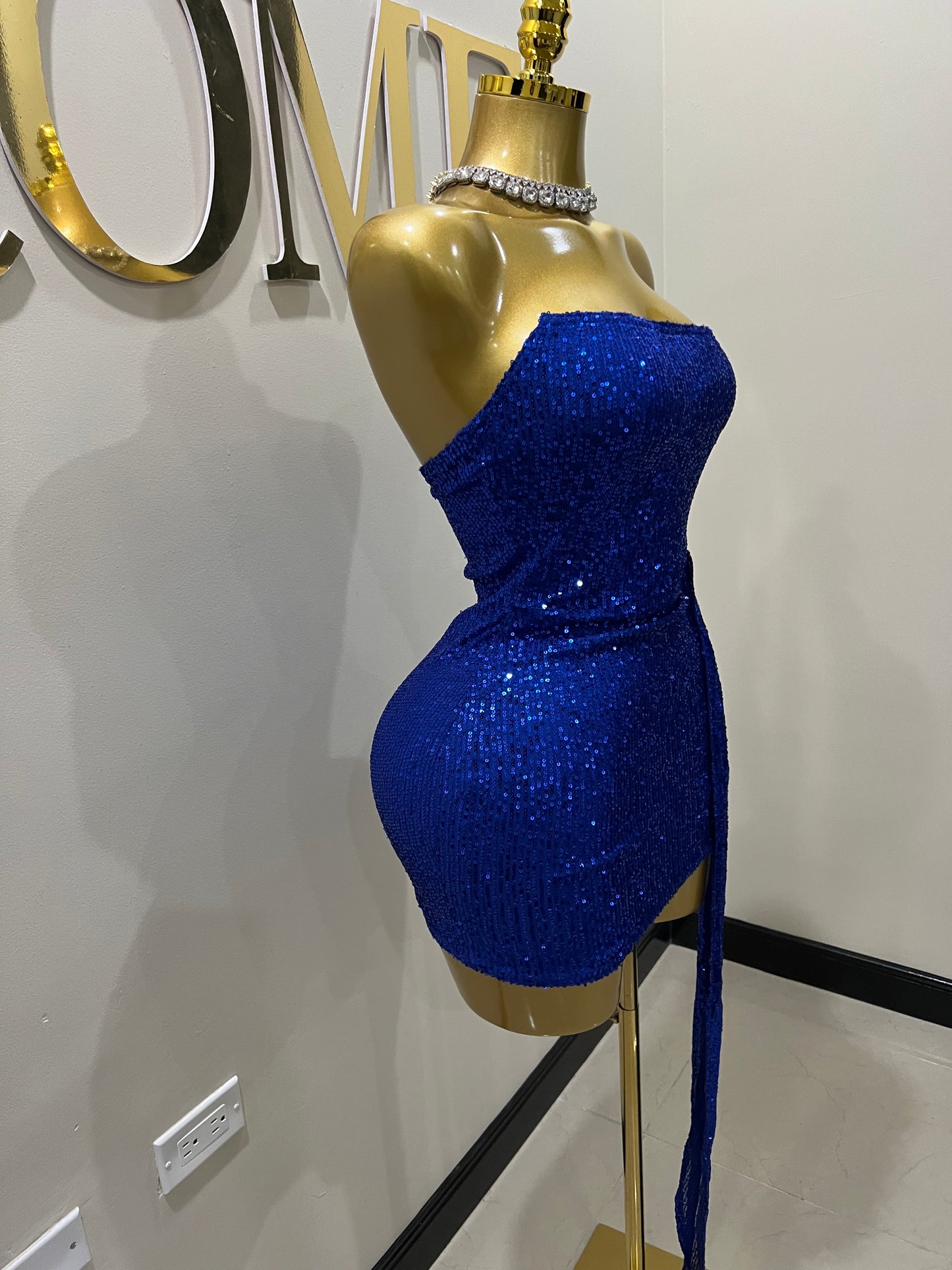 Tara Sequin Dress (Blue)